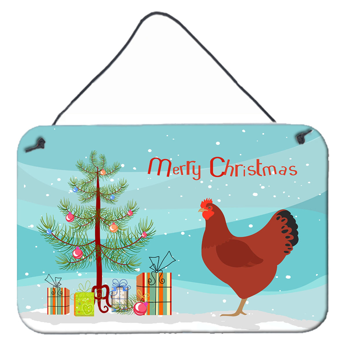 'Caroline'S Treasures New Hampshire Red Chicken Christmas Metal Print, 8'''' X 12'''', Multicolor''