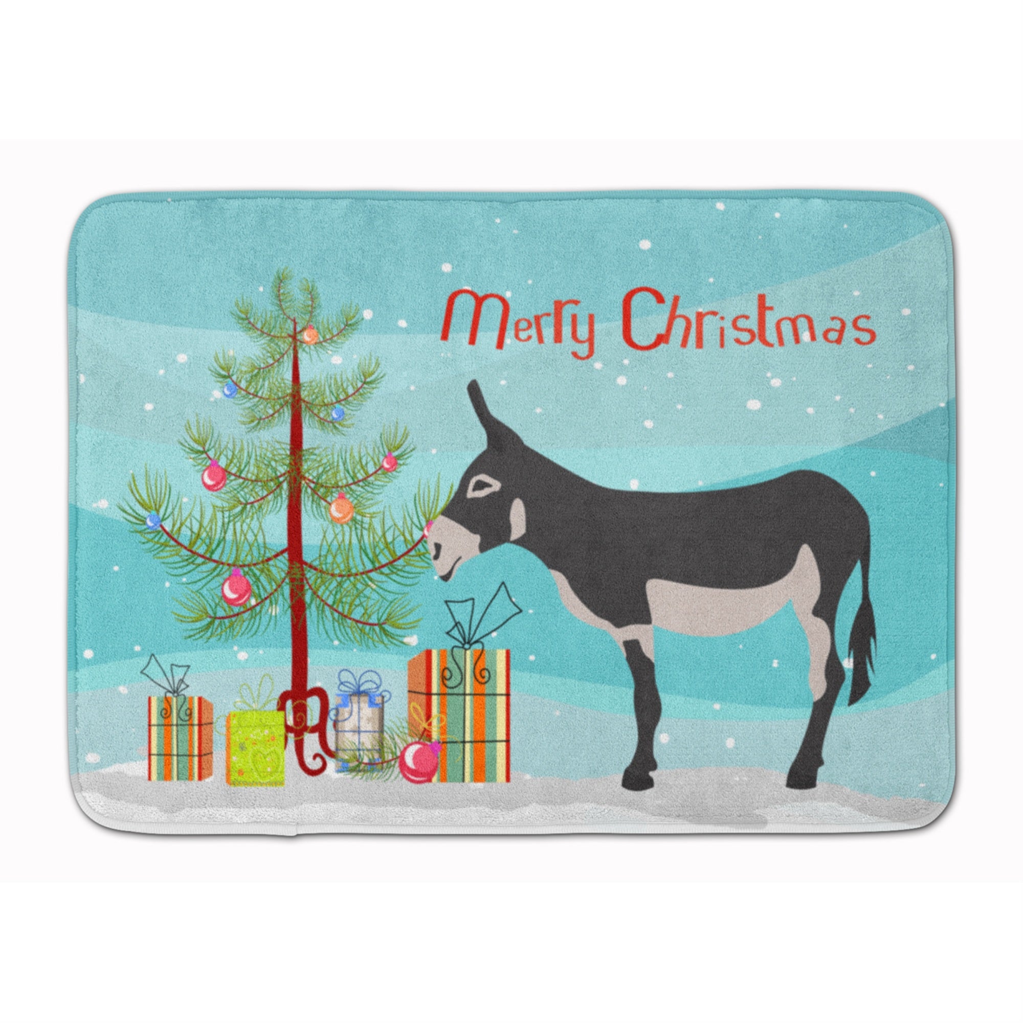 'Caroline'S Treasures American Mammoth Jack Donkey Christmas Floor Mat, 19'''' X 27'''', Multicolor''