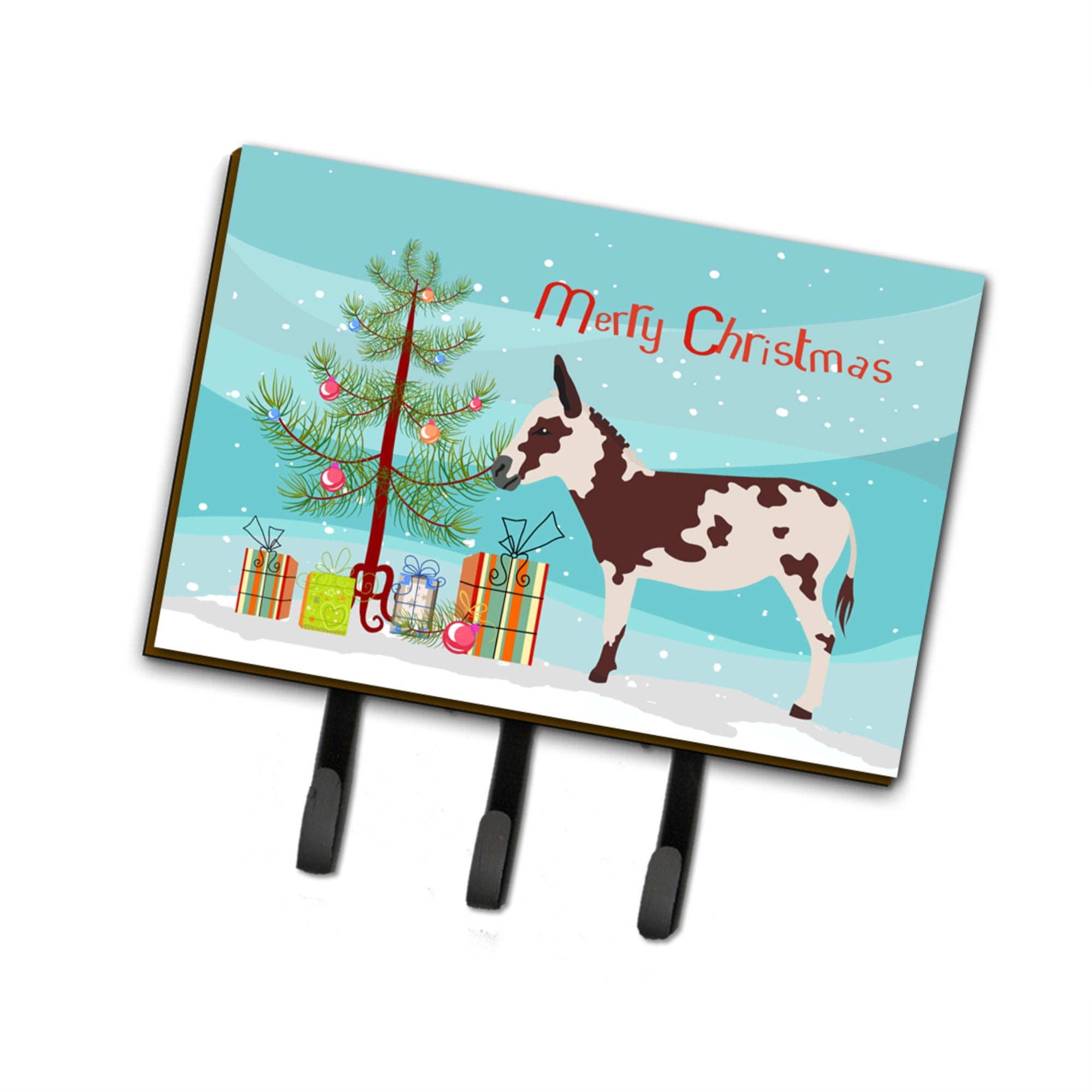 'Caroline'S Treasures American Spotted Donkey Christmas Wall Hook, Triple, Multicolor''