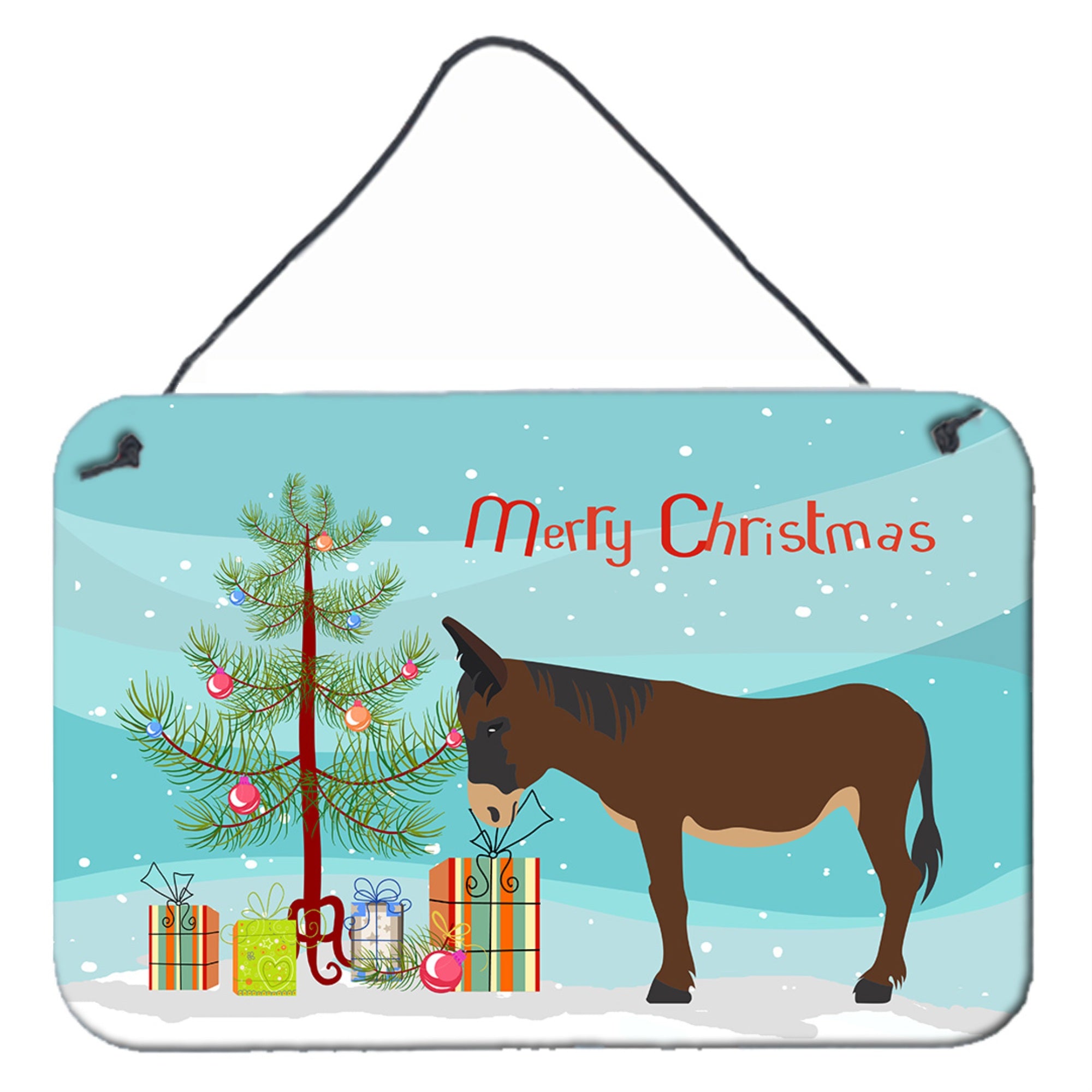 'Caroline'S Treasures Zamorano-Leones Donkey Christmas Metal Print, 8'''' X 12''''''