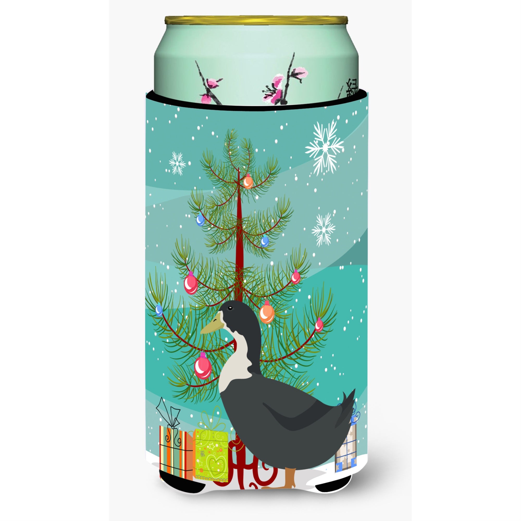 'Caroline'S Treasures Blue Swedish Duck Christmas Decorative Can Hugger, Tall, Multicolor''