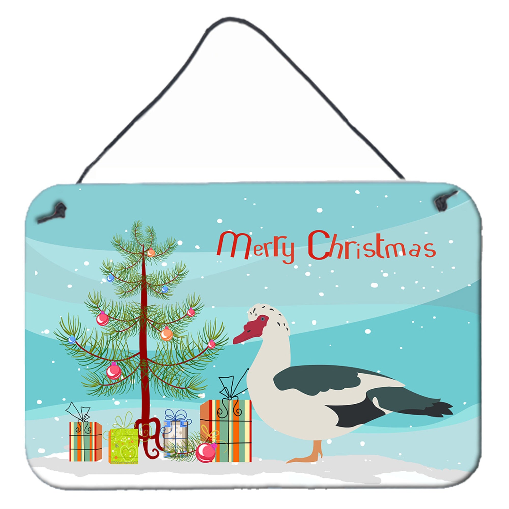 'Caroline'S Treasures Muscovy Duck Christmas Metal Print, 8'''' X 12'''', Multicolor''