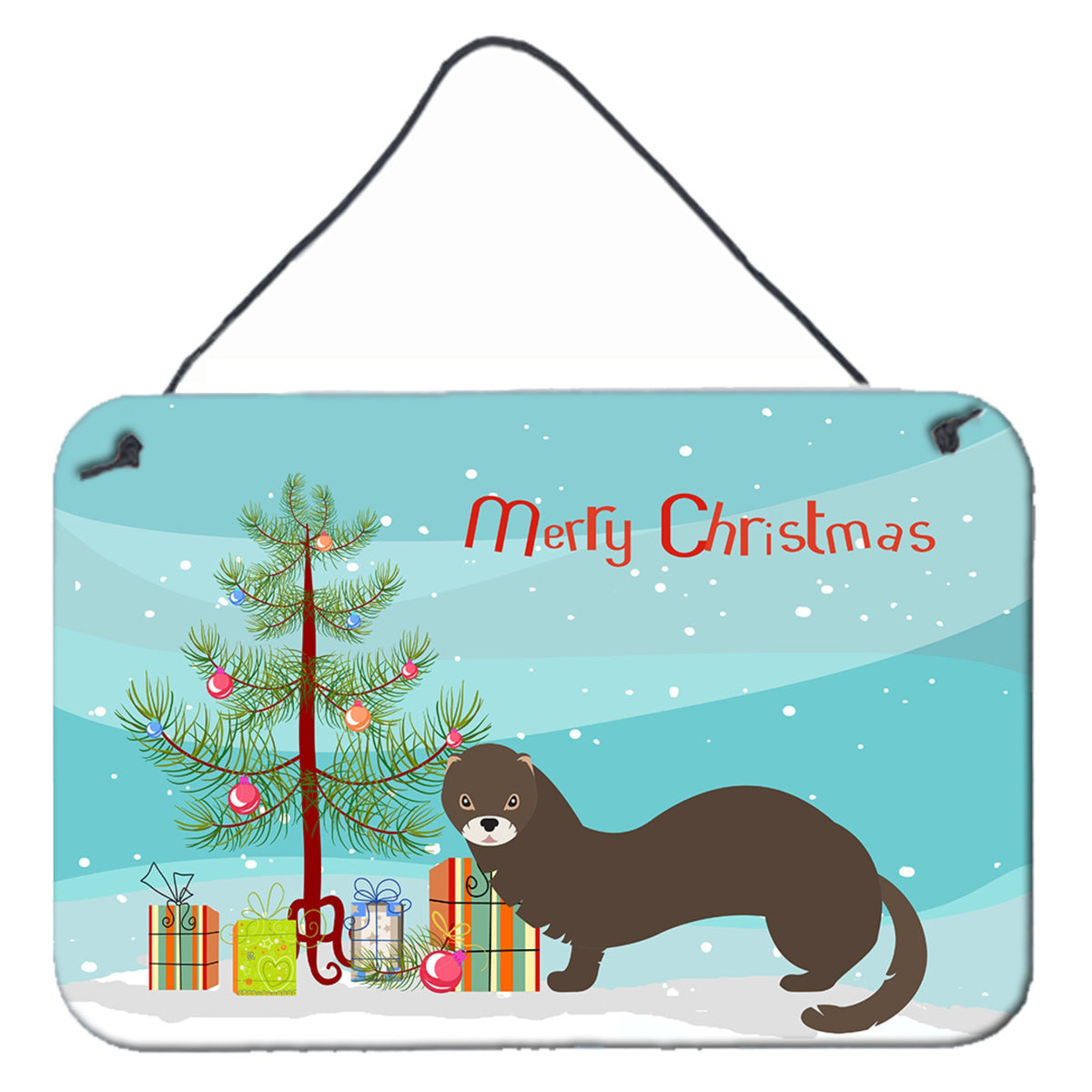 'Caroline'S Treasures Russian Or European Mink Christmas Metal Print, 8'''' X 12'''', Multicolor''