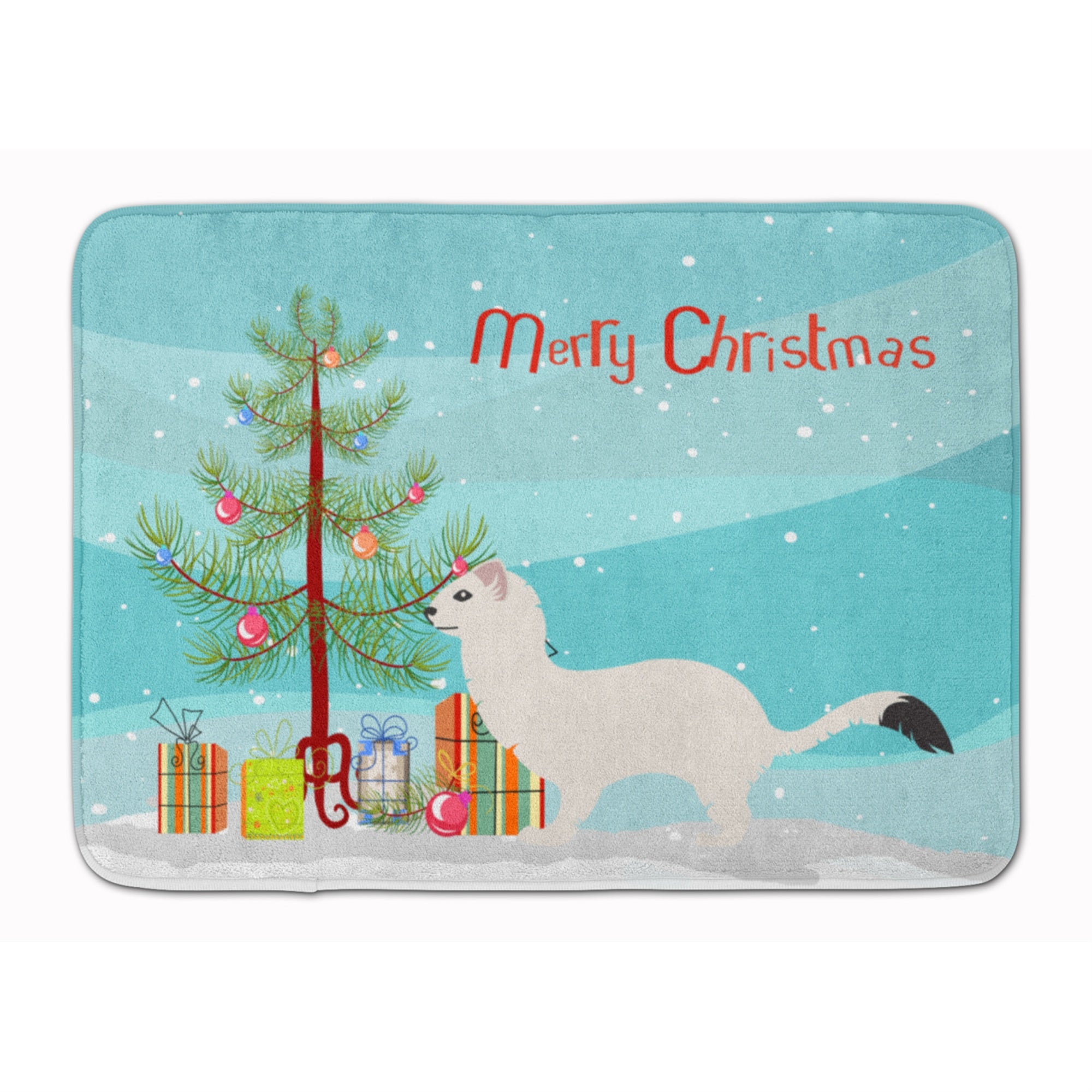 'Caroline'S Treasures Stoat Short-Tailed Weasel Christmas Floor Mat, 19'''' X 27'''', Multicolor''