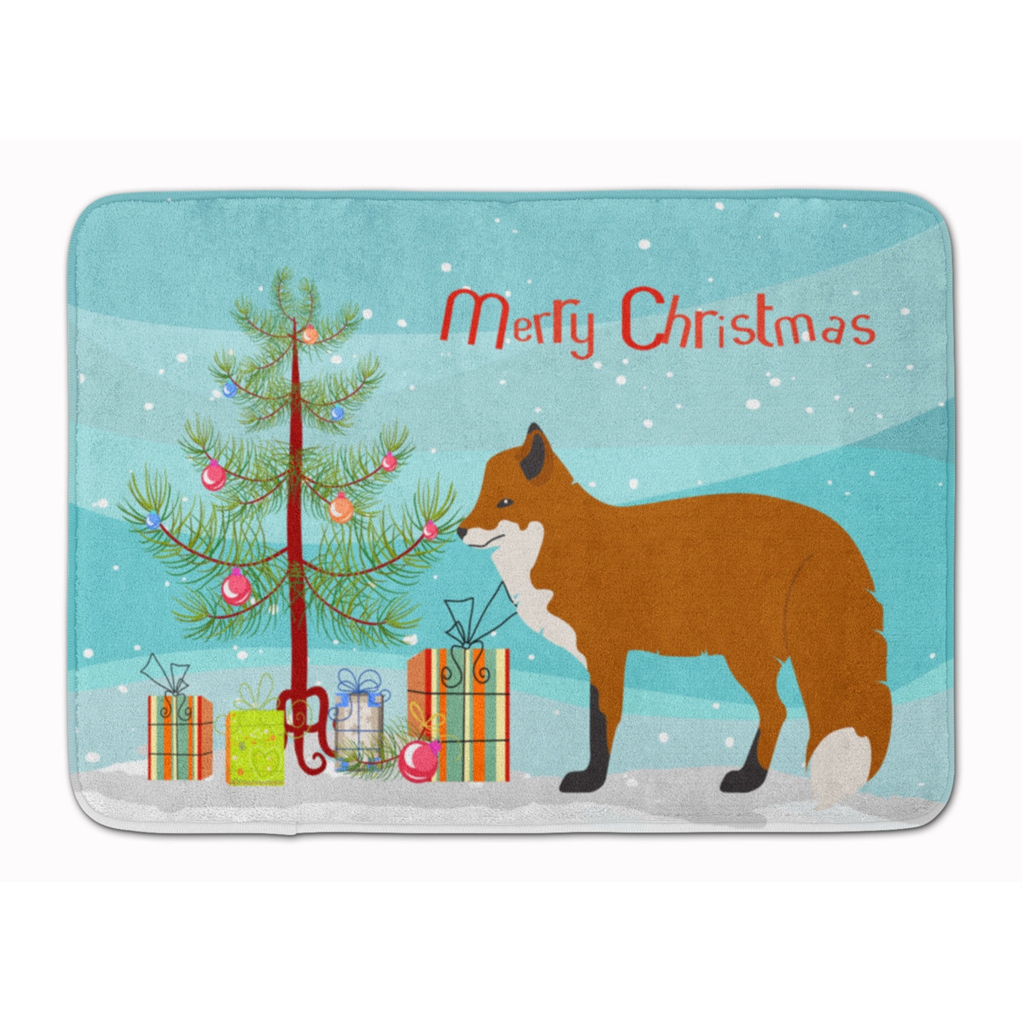 'Caroline'S Treasures Red Fox Christmas Floor Mat, 19'''' X 27'''', Multicolor''