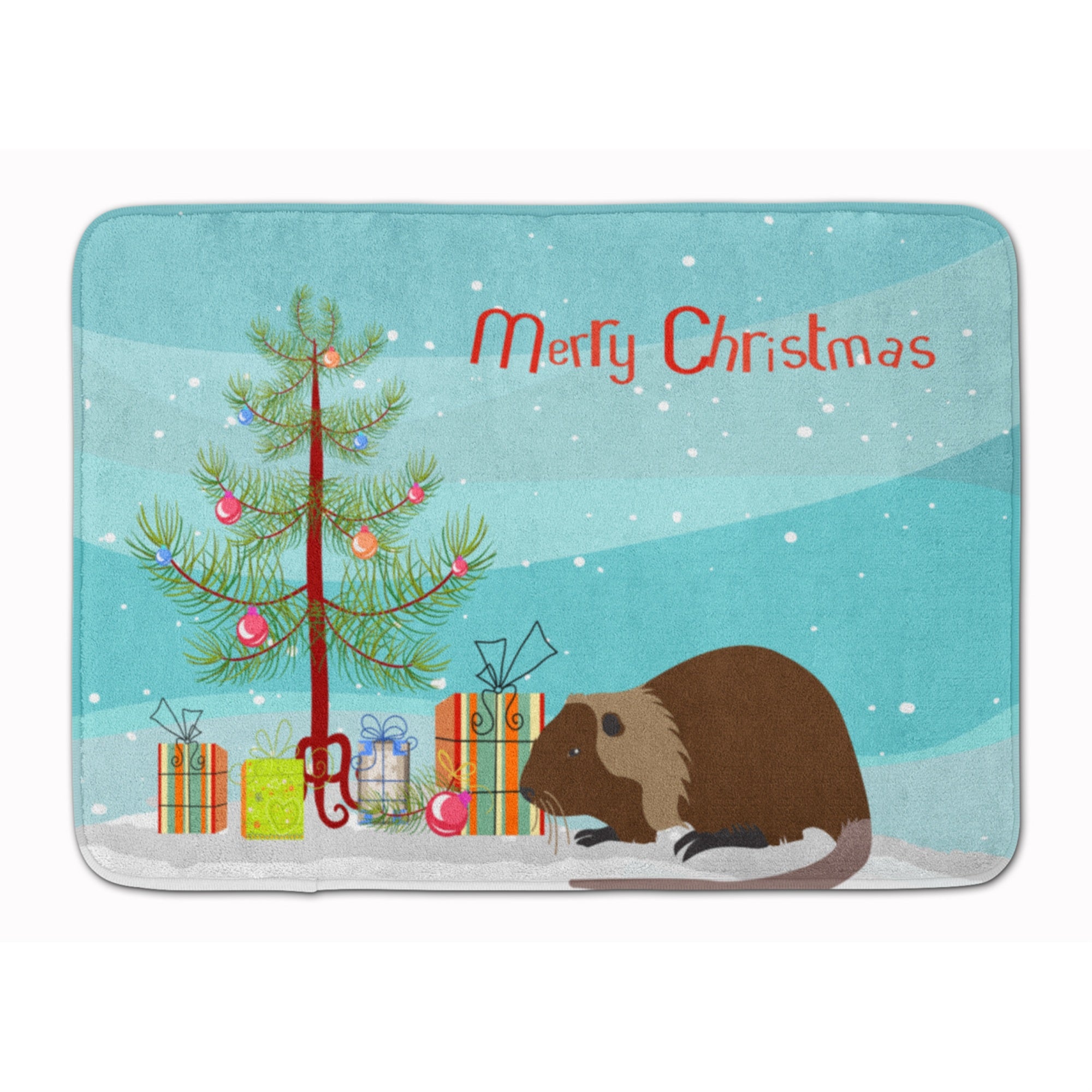 'Caroline'S Treasures Coypu Nutria River Rat Christmas Floor Mat, 19'''' X 27'''', Multicolor''
