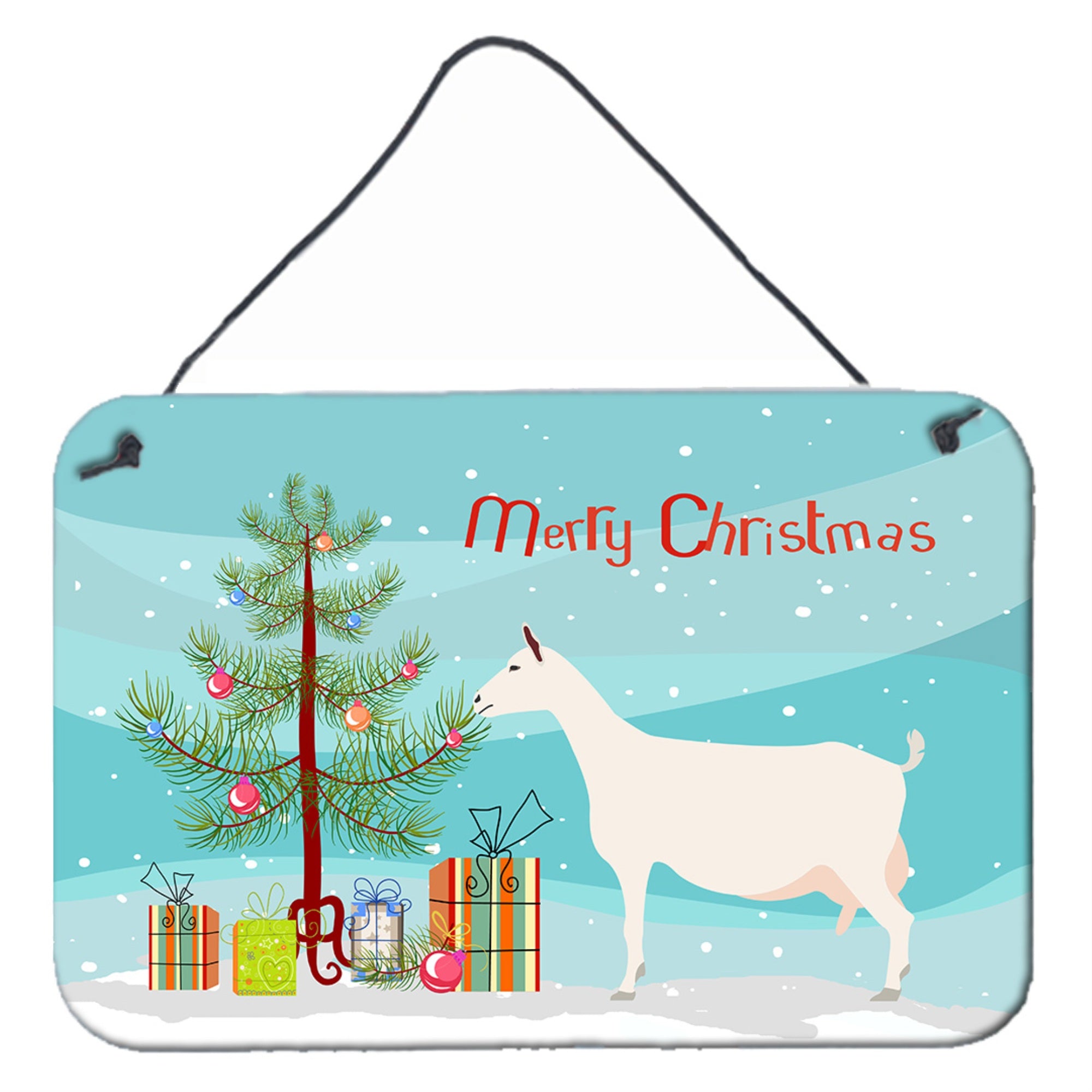 'Caroline'S Treasures Saanen Goat Christmas Metal Print, 8'''' X 12''''''