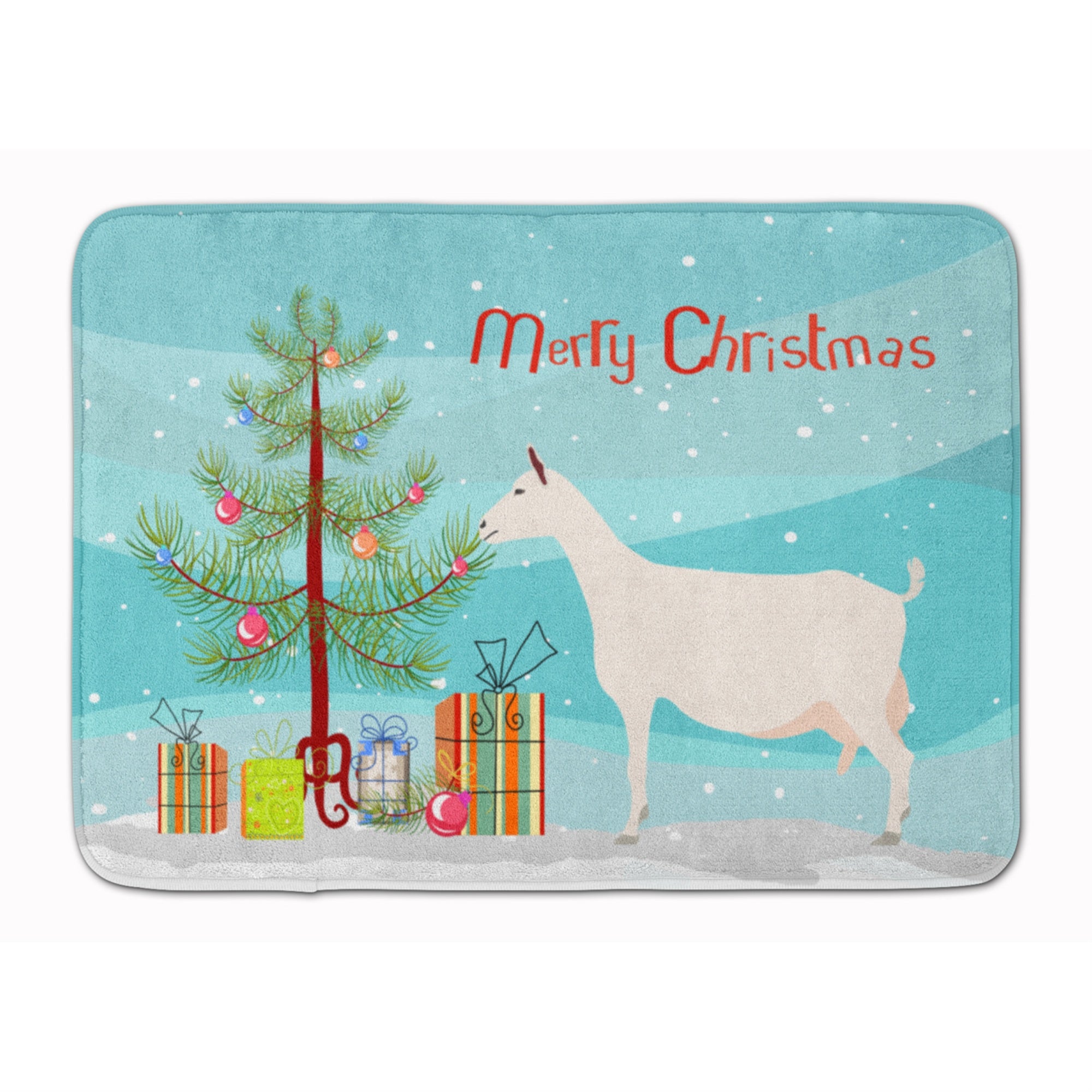 'Caroline'S Treasures Saanen Goat Christmas Floor Mat, 19'''' X 27'''', Multicolor''