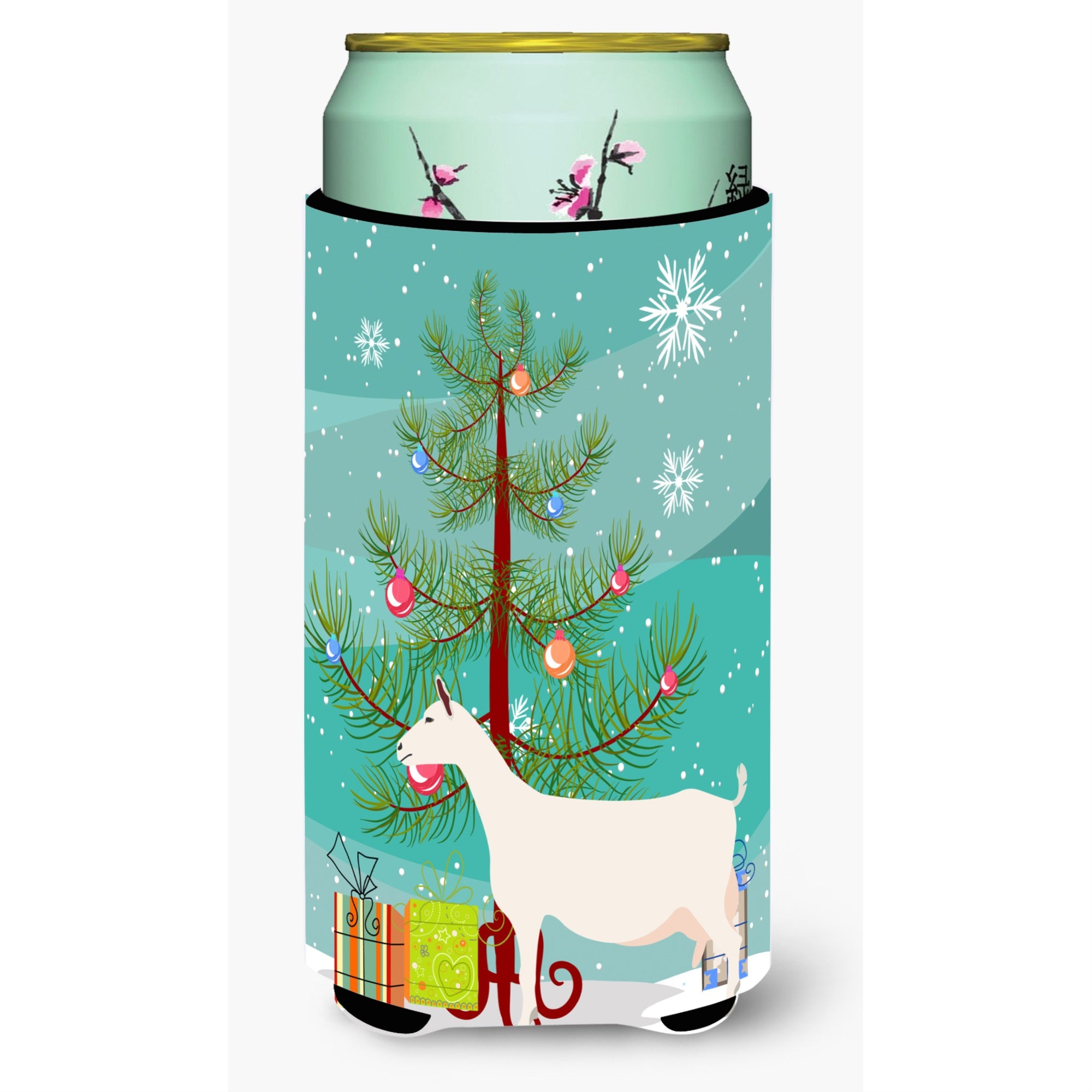 'Caroline'S Treasures Saanen Goat Christmas Decorative Can Hugger, Tall, Multicolor''