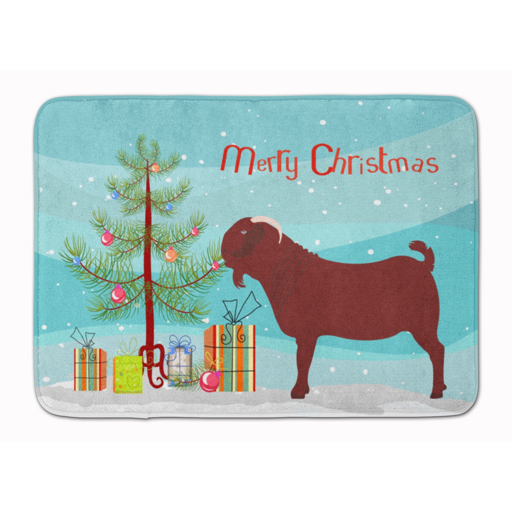 'Caroline'S Treasures Kalahari Red Goat Christmas Floor Mat, 19'''' X 27'''', Multicolor''