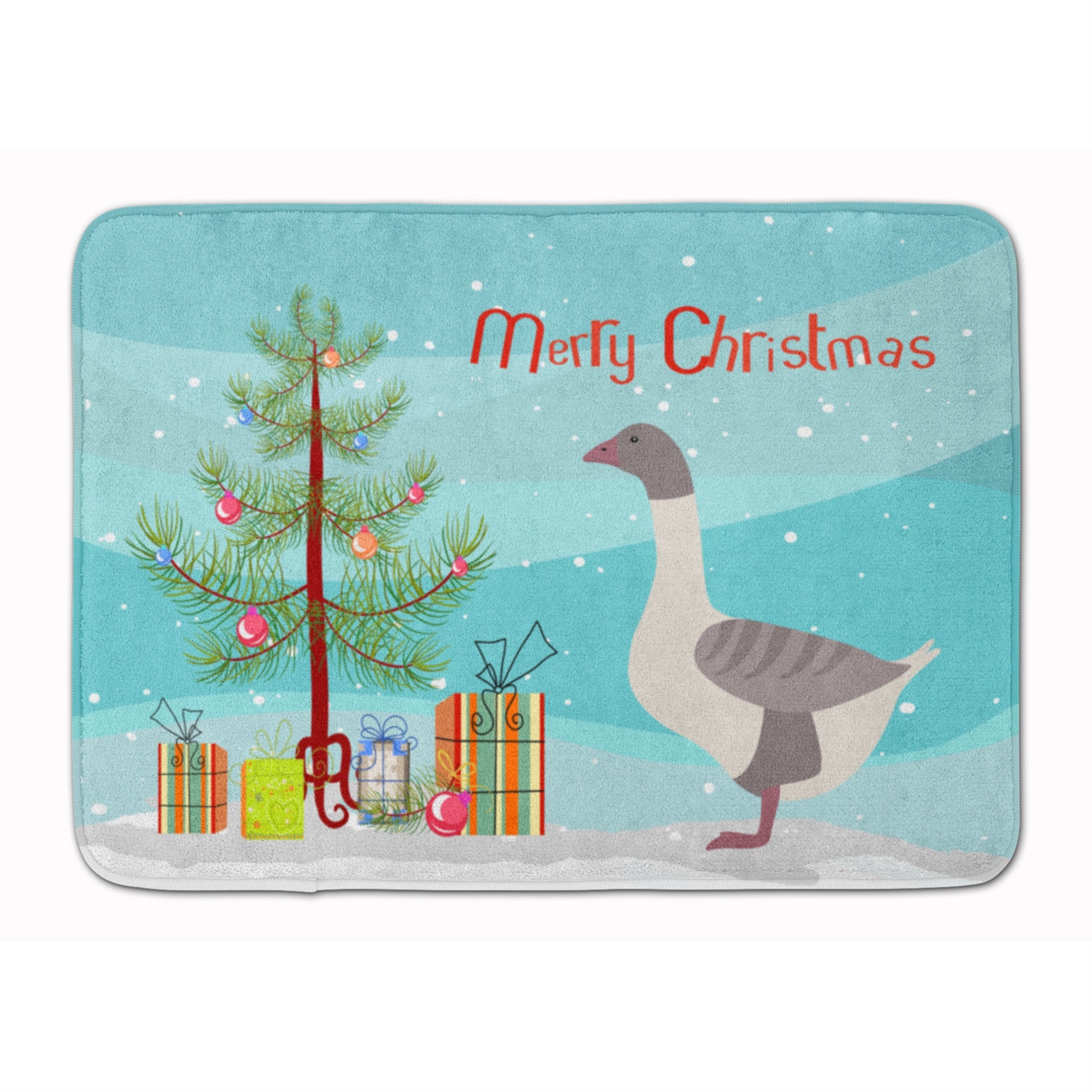 'Caroline'S Treasures Buff Grey Back Goose Christmas Floor Mat, 19'''' X 27'''', Multicolor''