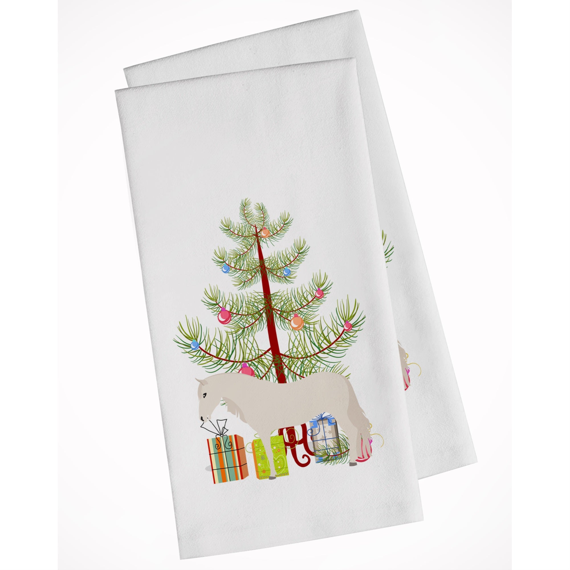 Paso Fino Horse Christmas White Kitchen Towel Set Of 2