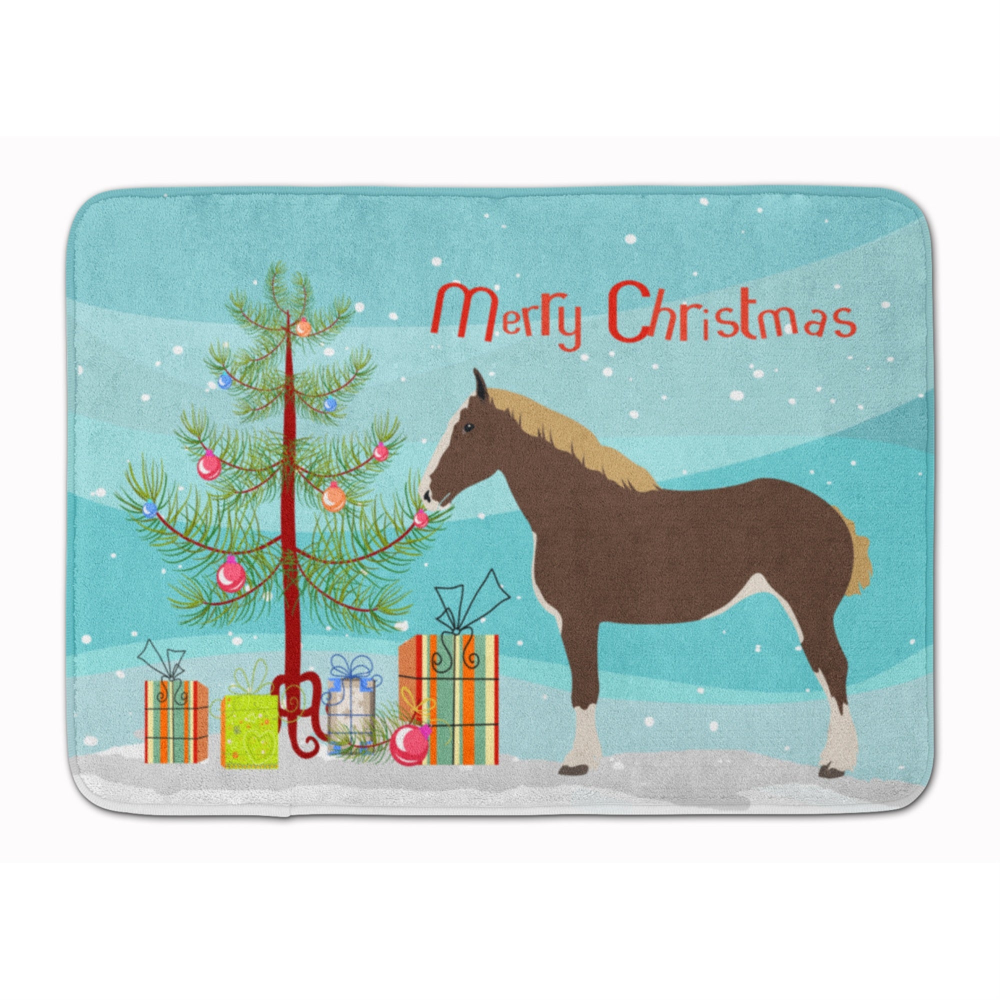 'Caroline'S Treasures Percheron Horse Christmas Floor Mat, 19'''' X 27'''', Multicolor''