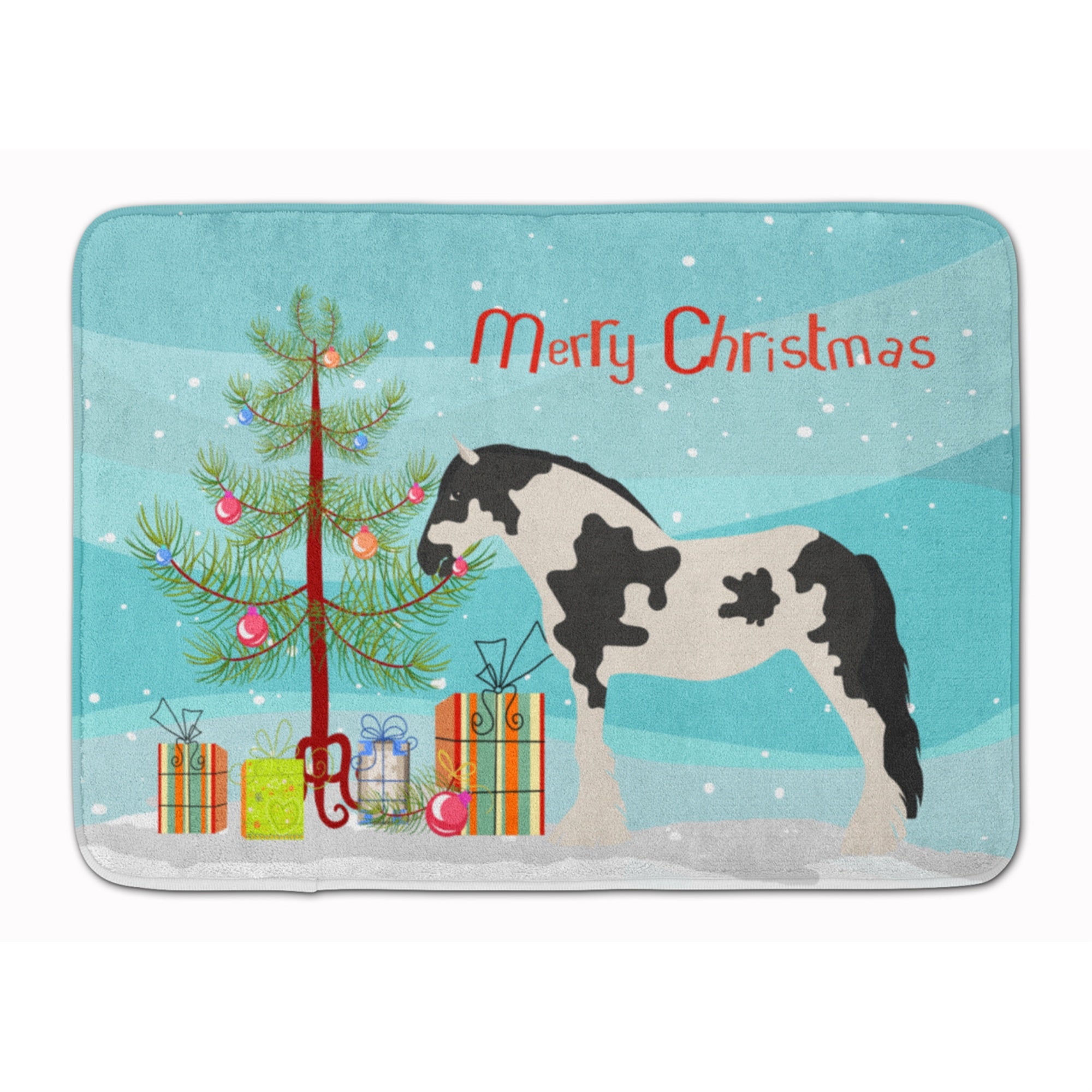 'Caroline'S Treasures Cyldesdale Horse Christmas Floor Mat, 19'''' X 27'''', Multicolor''