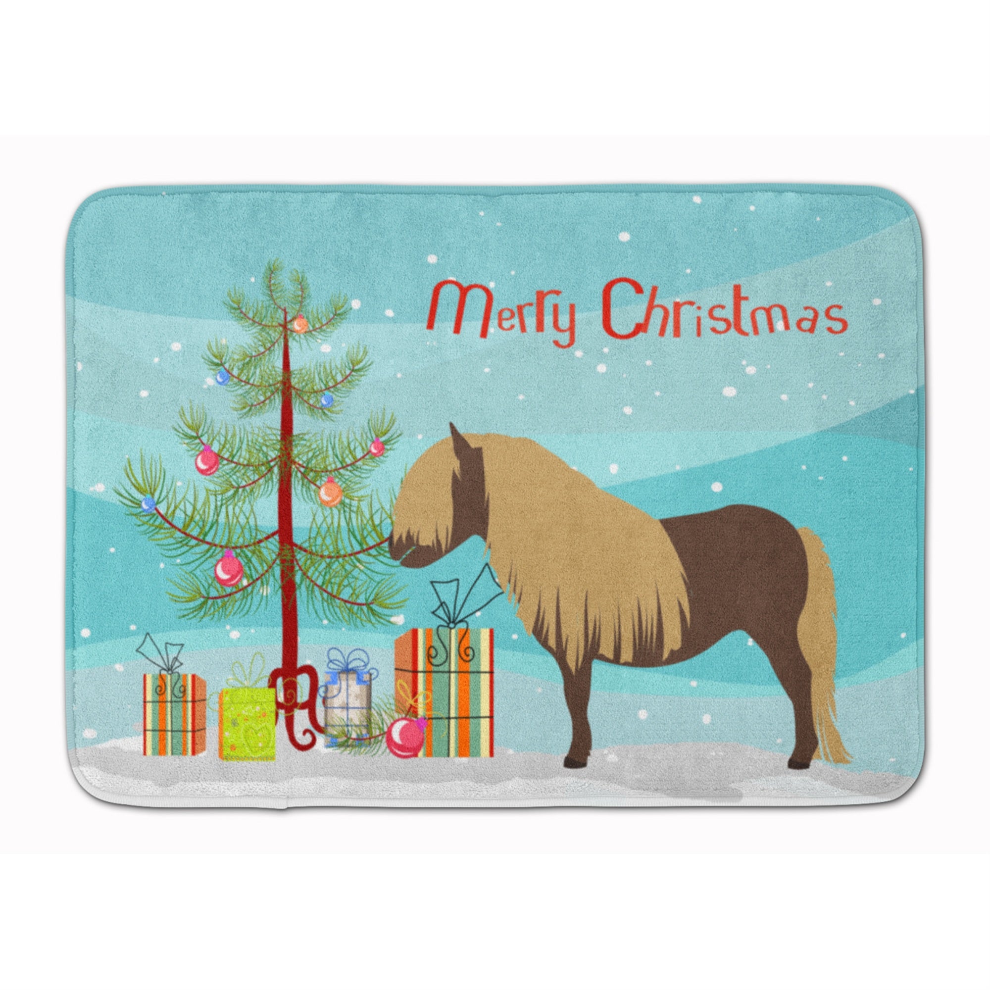 'Caroline'S Treasures Shetland Pony Horse Christmas Floor Mat, 19'''' X 27'''', Multicolor''