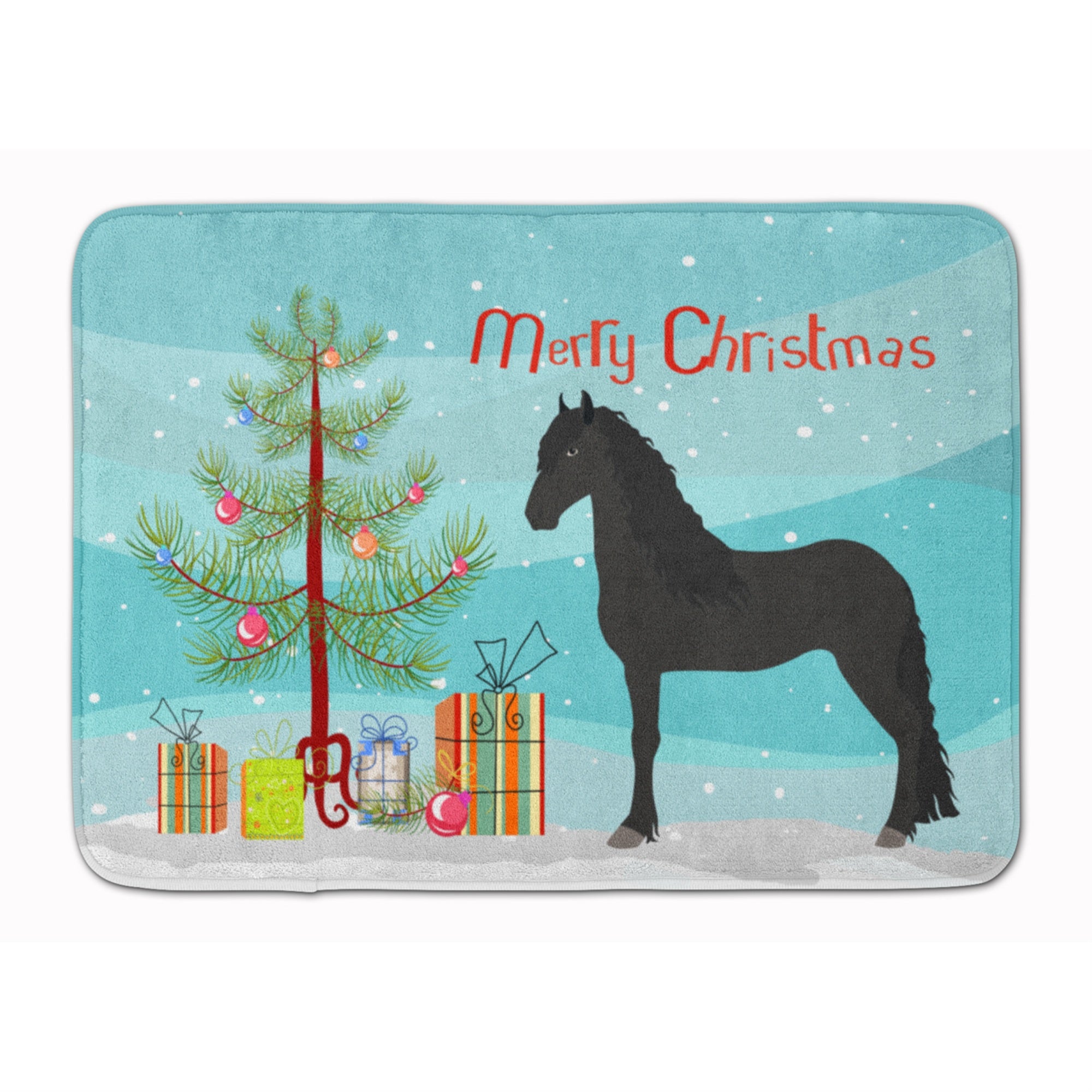 'Caroline'S Treasures Friesian Horse Christmas Floor Mat, 19'''' X 27'''', Multicolor''