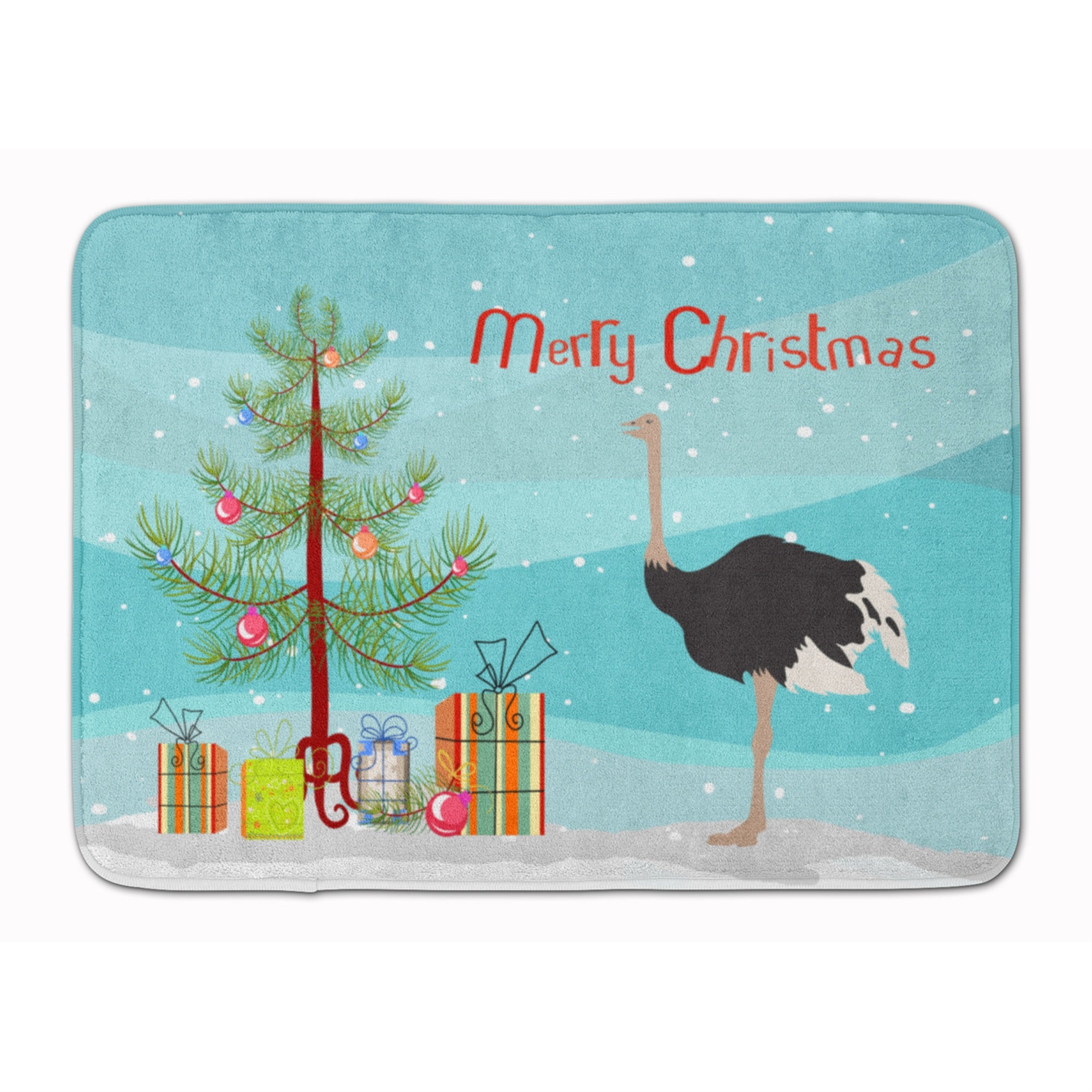 'Caroline'S Treasures Common Ostrich Christmas Floor Mat, 19'''' X 27'''', Multicolor''