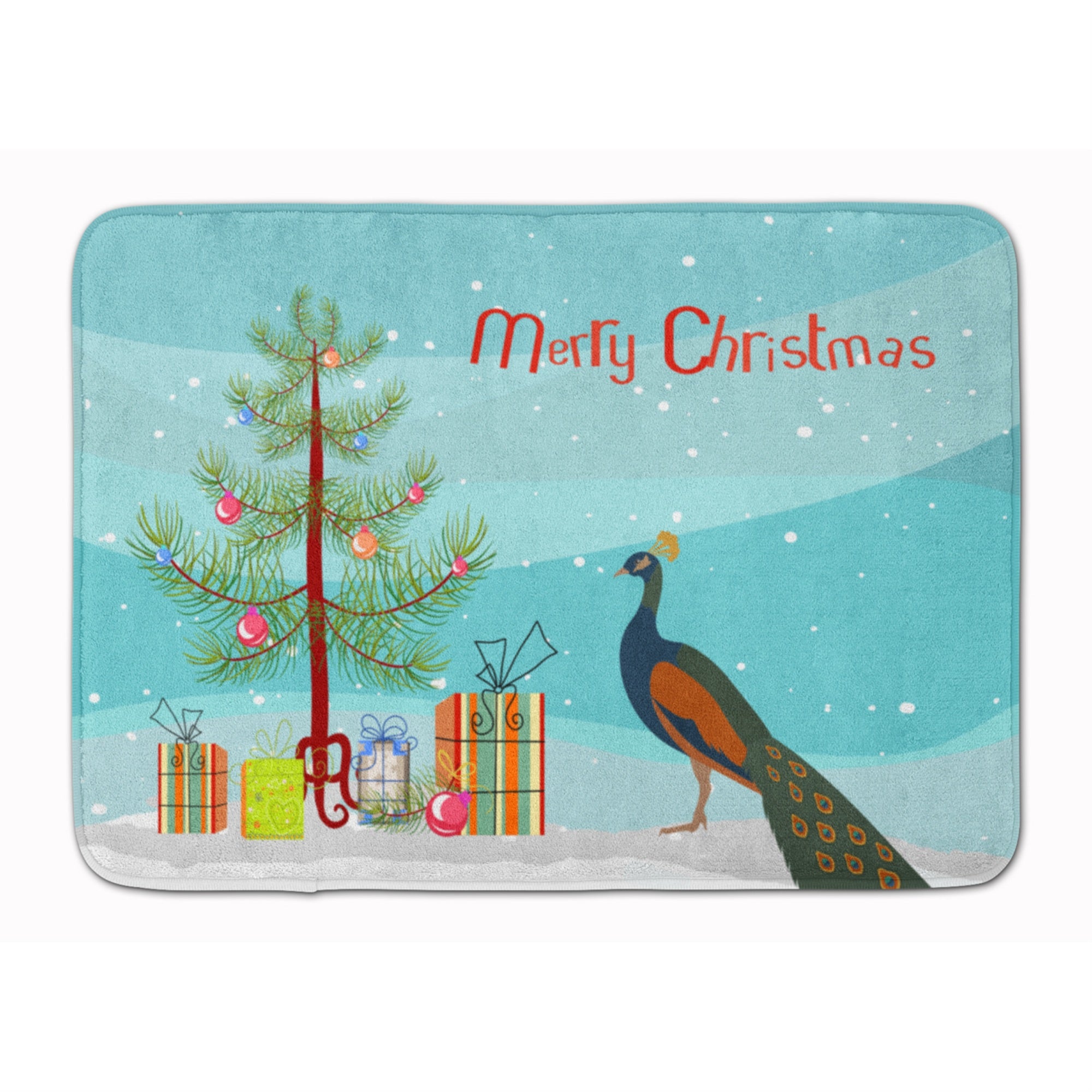 'Caroline'S Treasures Indian Peacock Peafowl Christmas Floor Mat, 19'''' X 27'''', Multicolor''