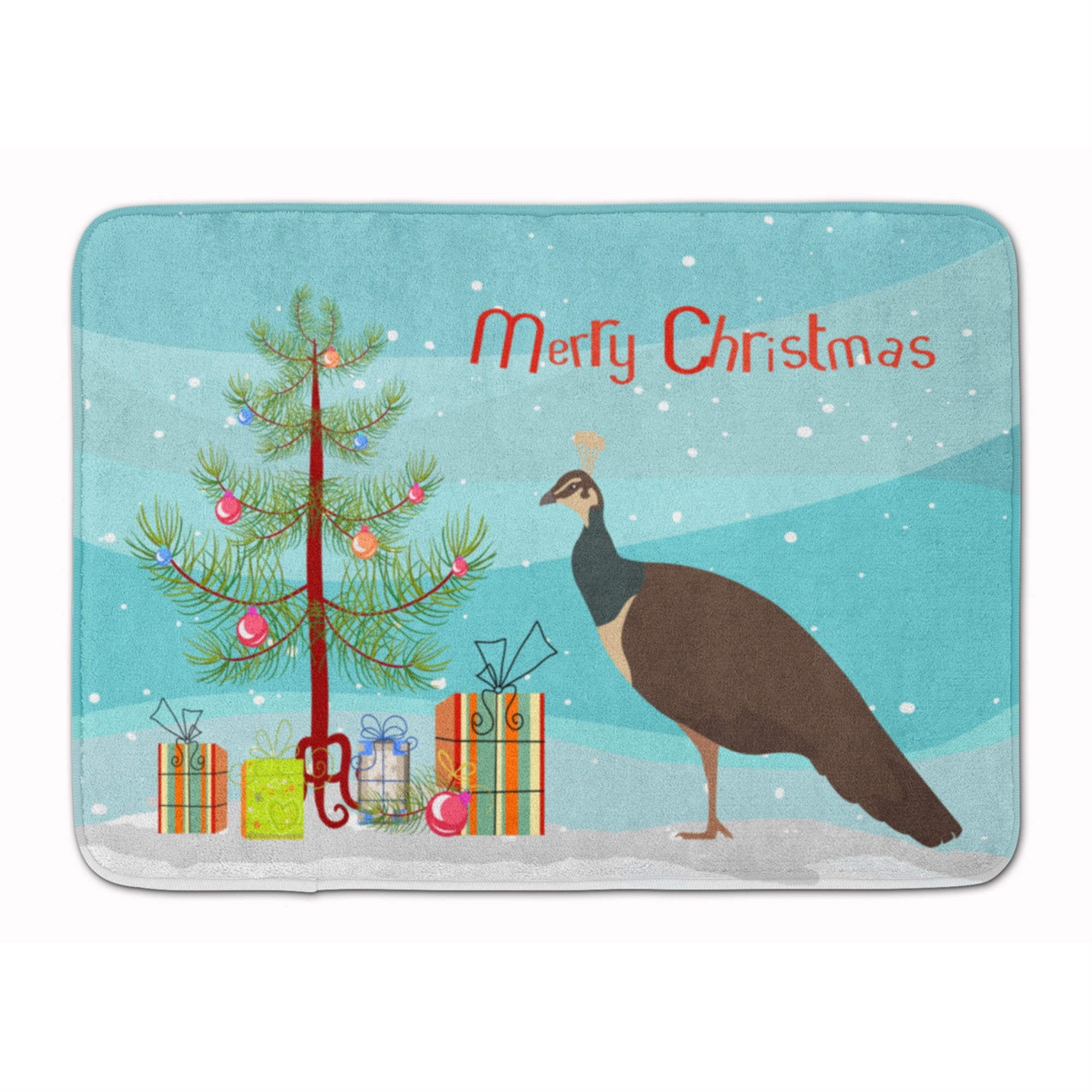 'Caroline'S Treasures Indian Peahen Peafowl Christmas Floor Mat, 19'''' X 27'''', Multicolor''