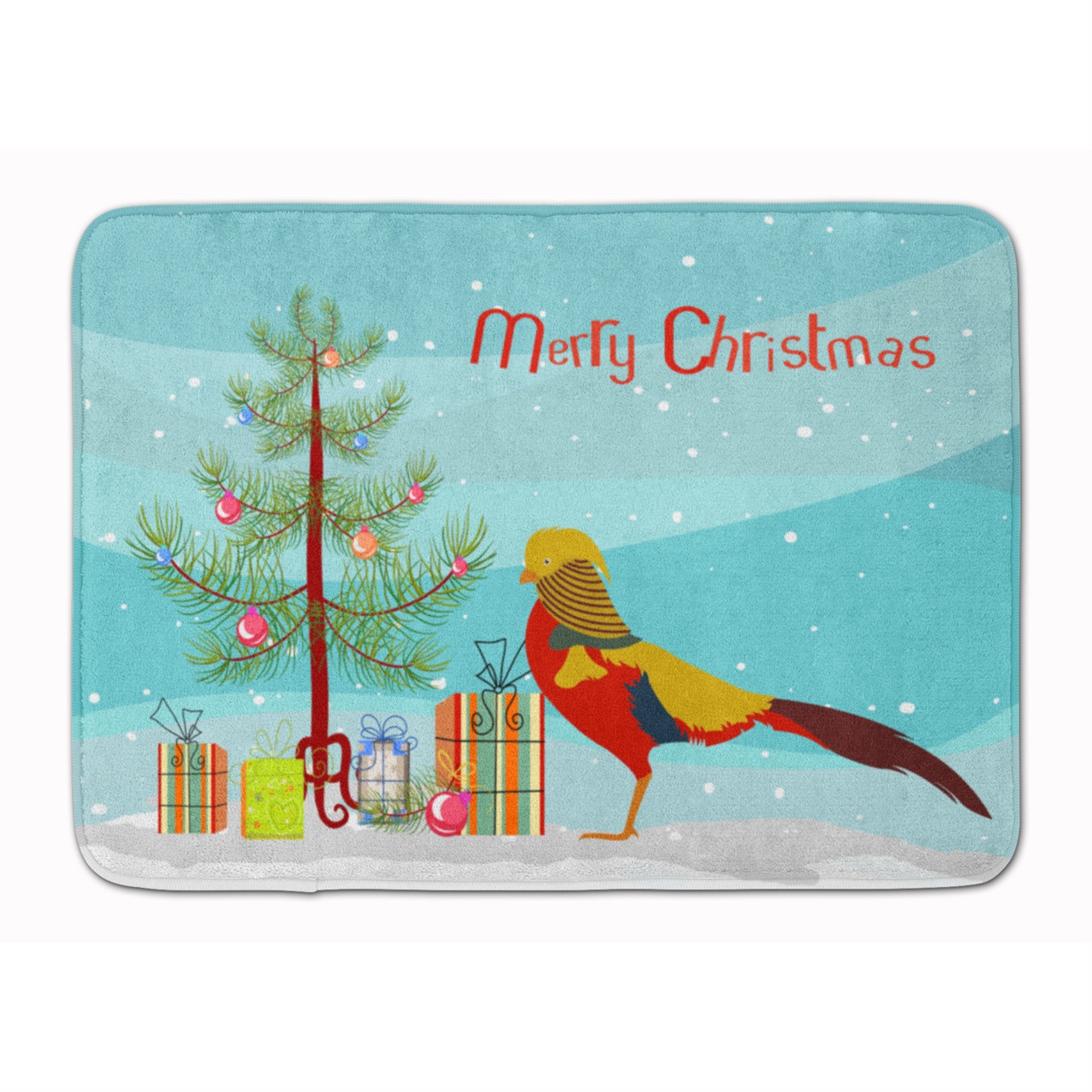 'Caroline'S Treasures Golden Or Chinese Pheasant Christmas Floor Mat, 19'''' X 27'''', Multicolor''