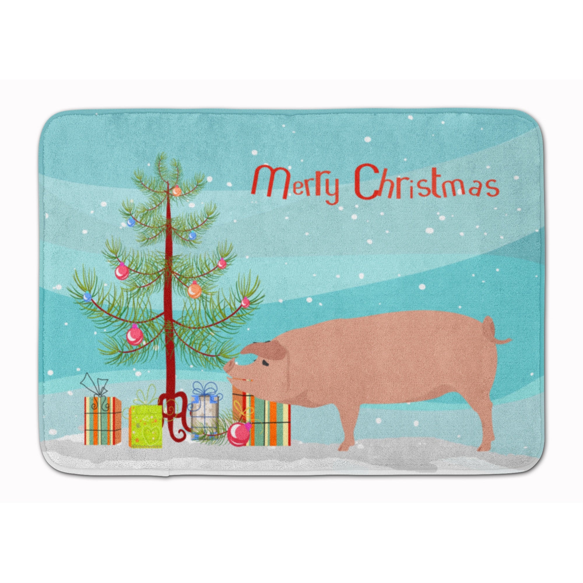 'Caroline'S Treasures American Landrace Pig Christmas Floor Mat, 19'''' X 27'''', Multicolor''