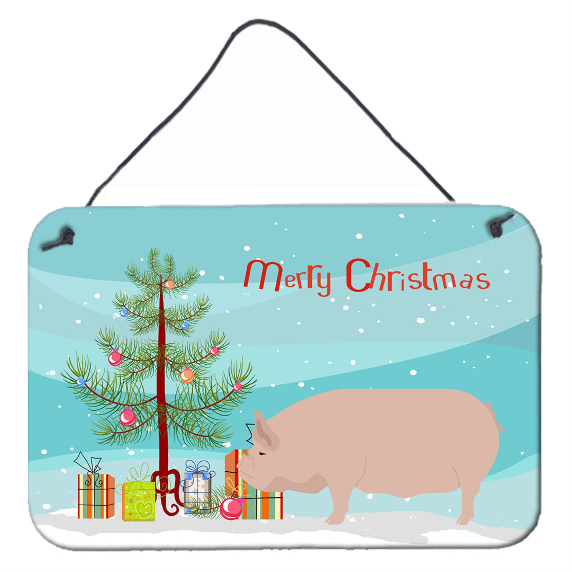 'Caroline'S Treasures Welsh Pig Christmas Metal Print, 8'''' X 12'''', Multicolor''