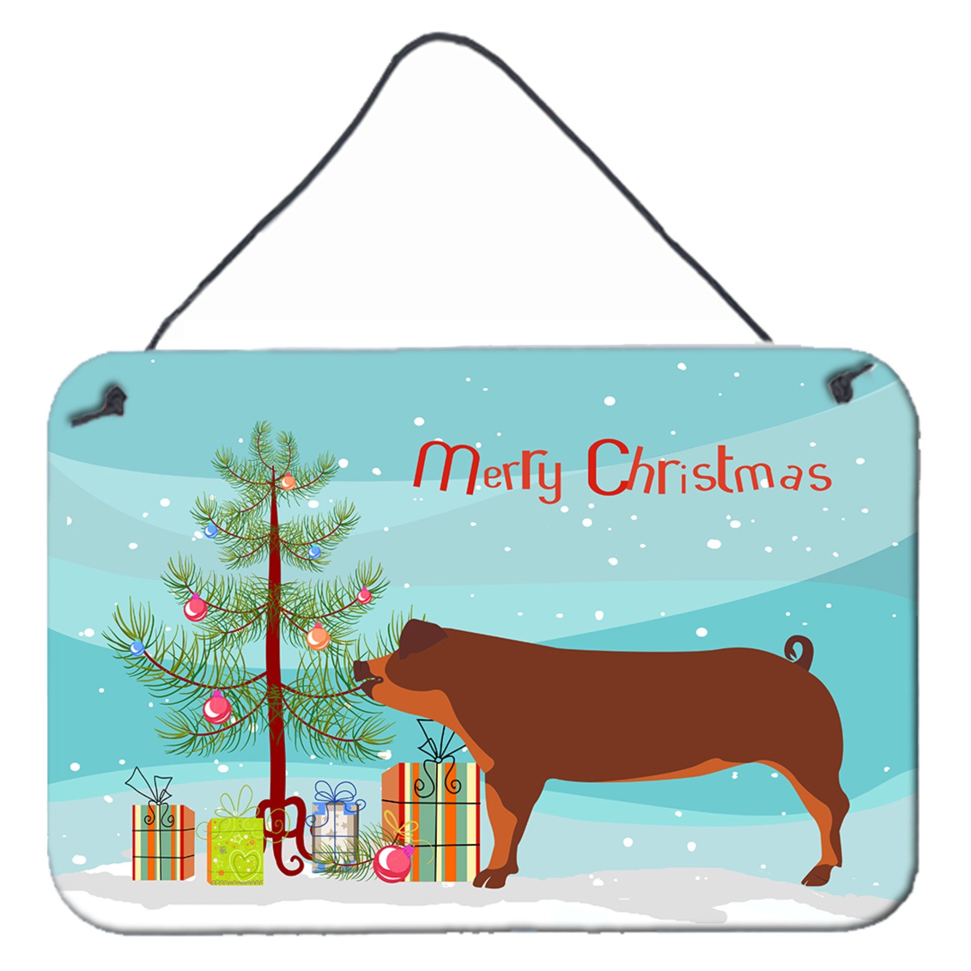 'Caroline'S Treasures Duroc Pig Christmas Metal Print, 8'''' X 12''''''