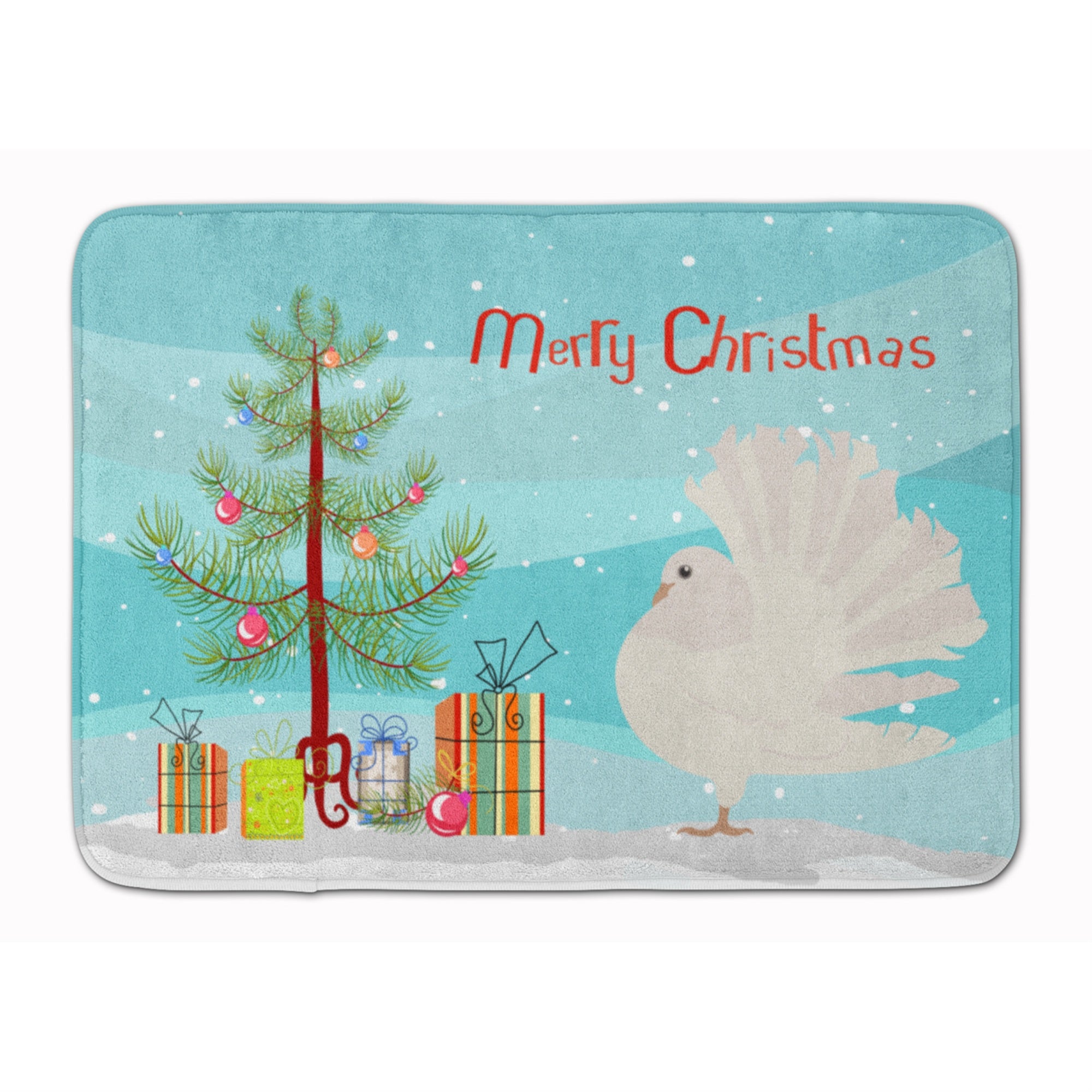 'Caroline'S Treasures Silver Fantail Pigeon Christmas Floor Mat, 19'''' X 27'''', Multicolor''