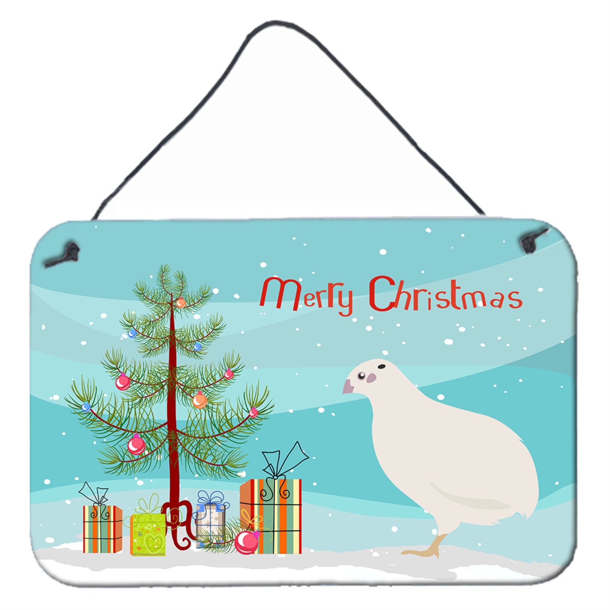 'Caroline'S Treasures Texas Quail Christmas Metal Print, 8'''' X 12''''''