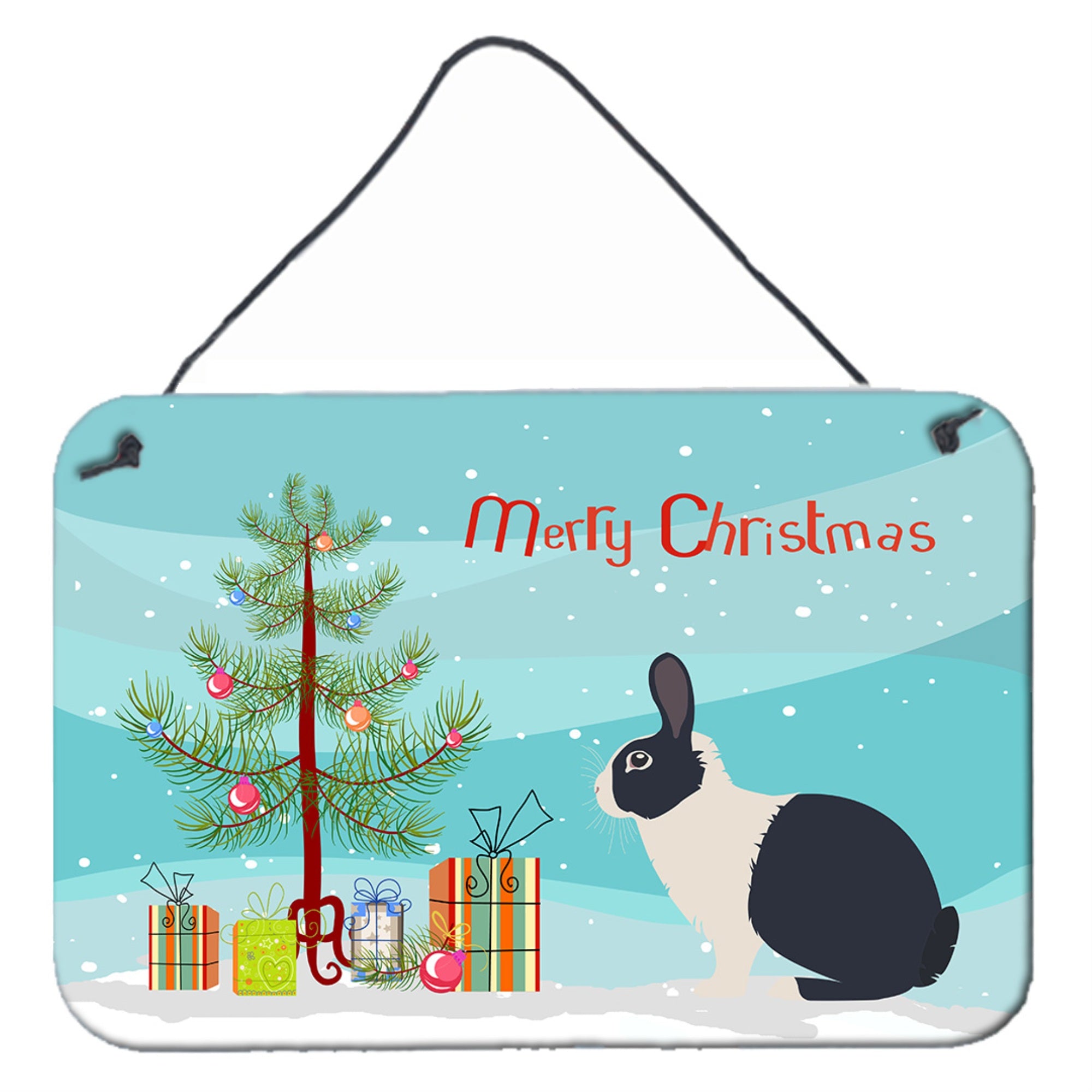 'Caroline'S Treasures Dutch Rabbit Christmas Metal Print, 8'''' X 12'''', Multicolor''