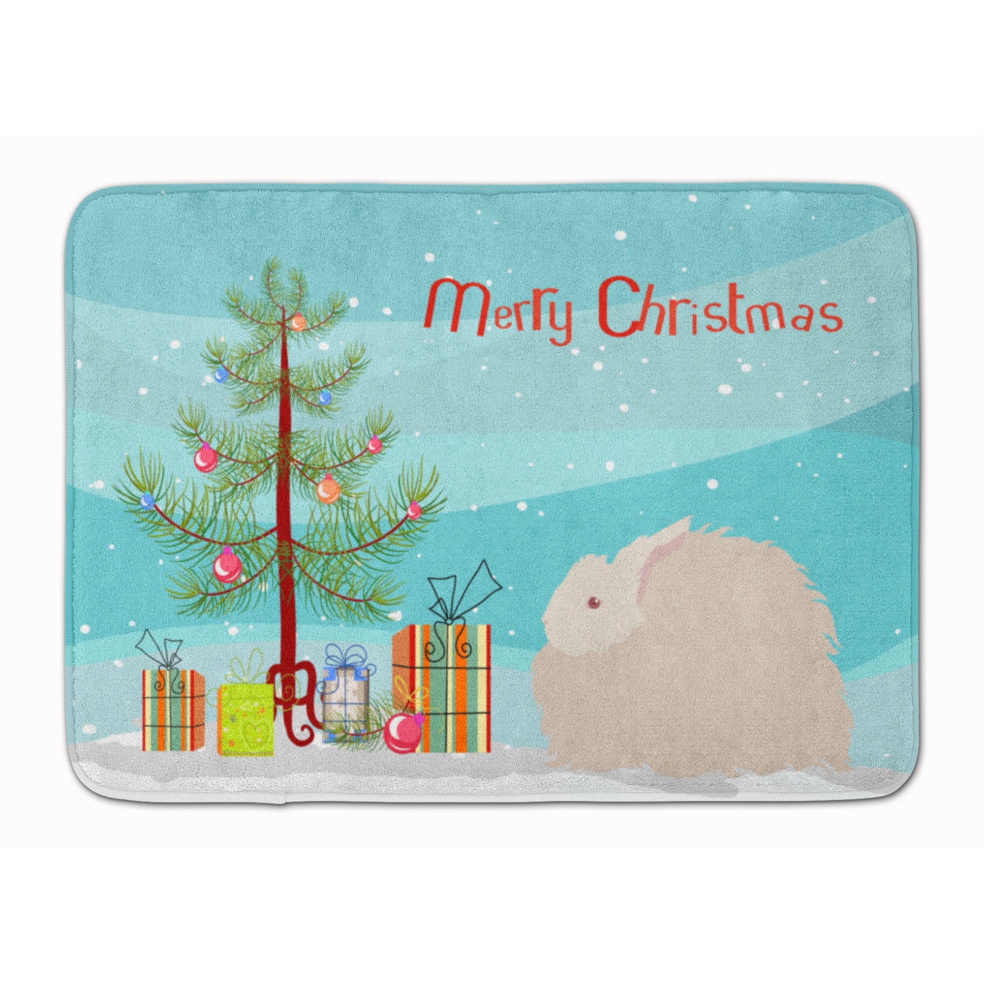 'Caroline'S Treasures Fluffy Angora Rabbit Christmas Floor Mat, 19'''' X 27'''', Multicolor''
