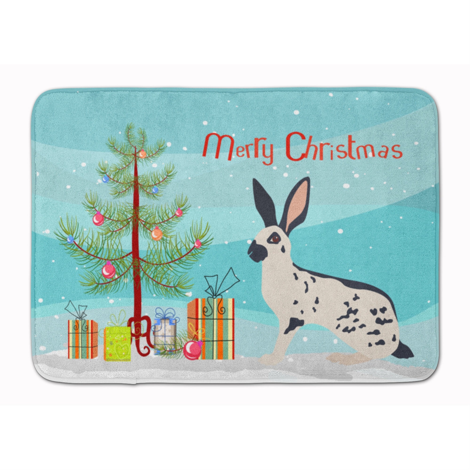 'Caroline'S Treasures English Spot Rabbit Christmas Floor Mat, 19'''' X 27'''', Multicolor''