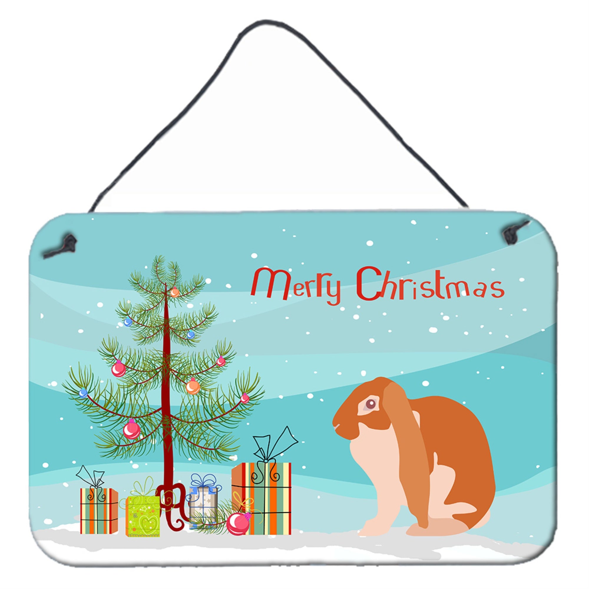 'Caroline'S Treasures English Lop Rabbit Christmas Metal Print, 8'''' X 12''''''