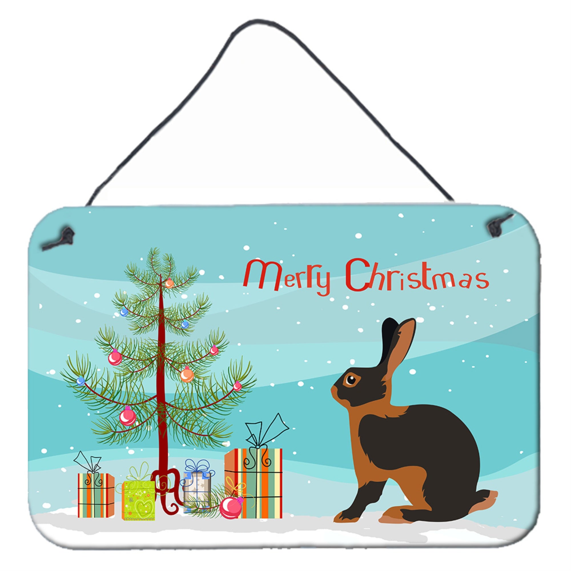 'Caroline'S Treasures Tan Rabbit Christmas Metal Print, 8'''' X 12''''''