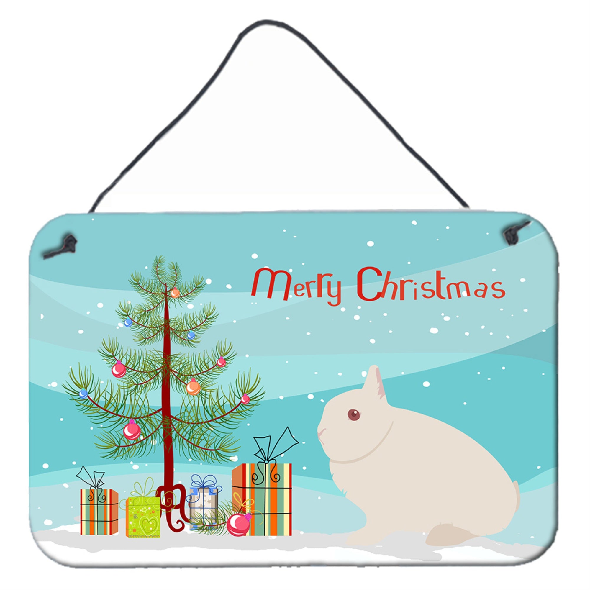 'Caroline'S Treasures Hermelin Rabbit Christmas Metal Print, 8'''' X 12''''''