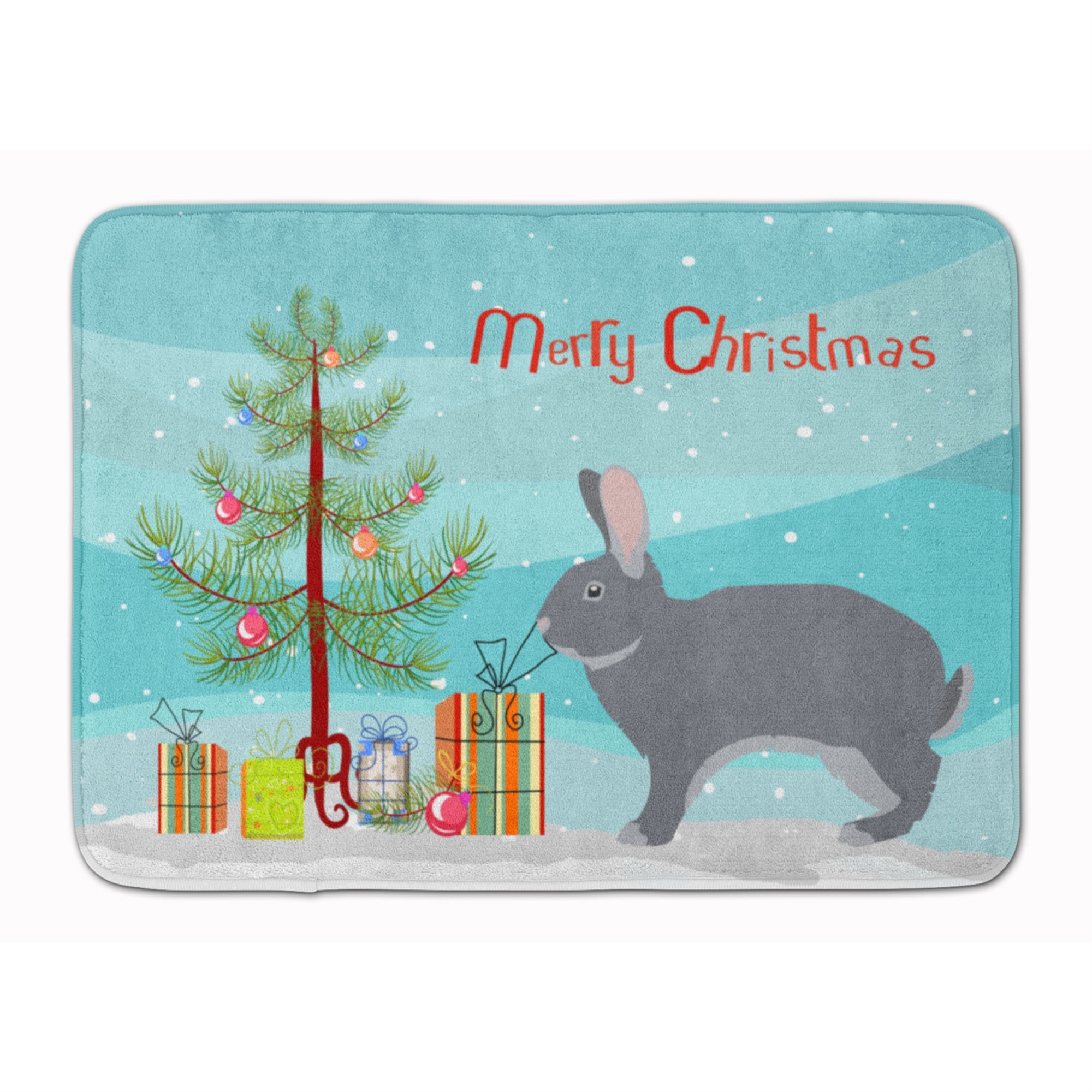 'Caroline'S Treasures Giant Chinchilla Rabbit Christmas Floor Mat, 19'''' X 27'''', Multicolor''