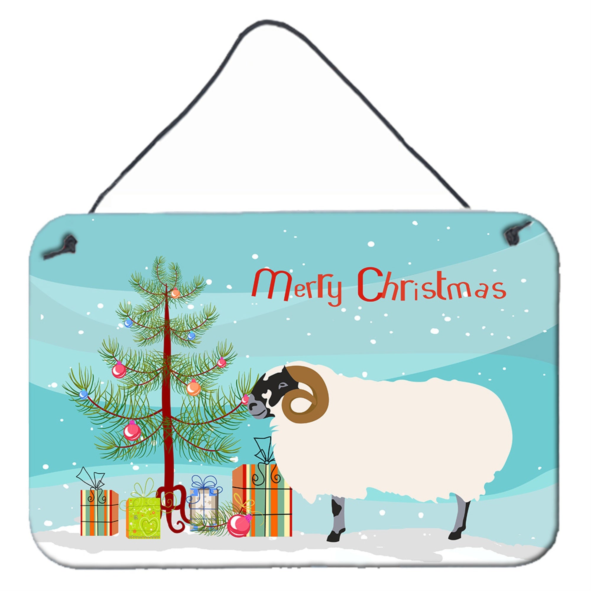 'Caroline'S Treasures Scottish Blackface Sheep Christmas Metal Print, 8'''' X 12''''''