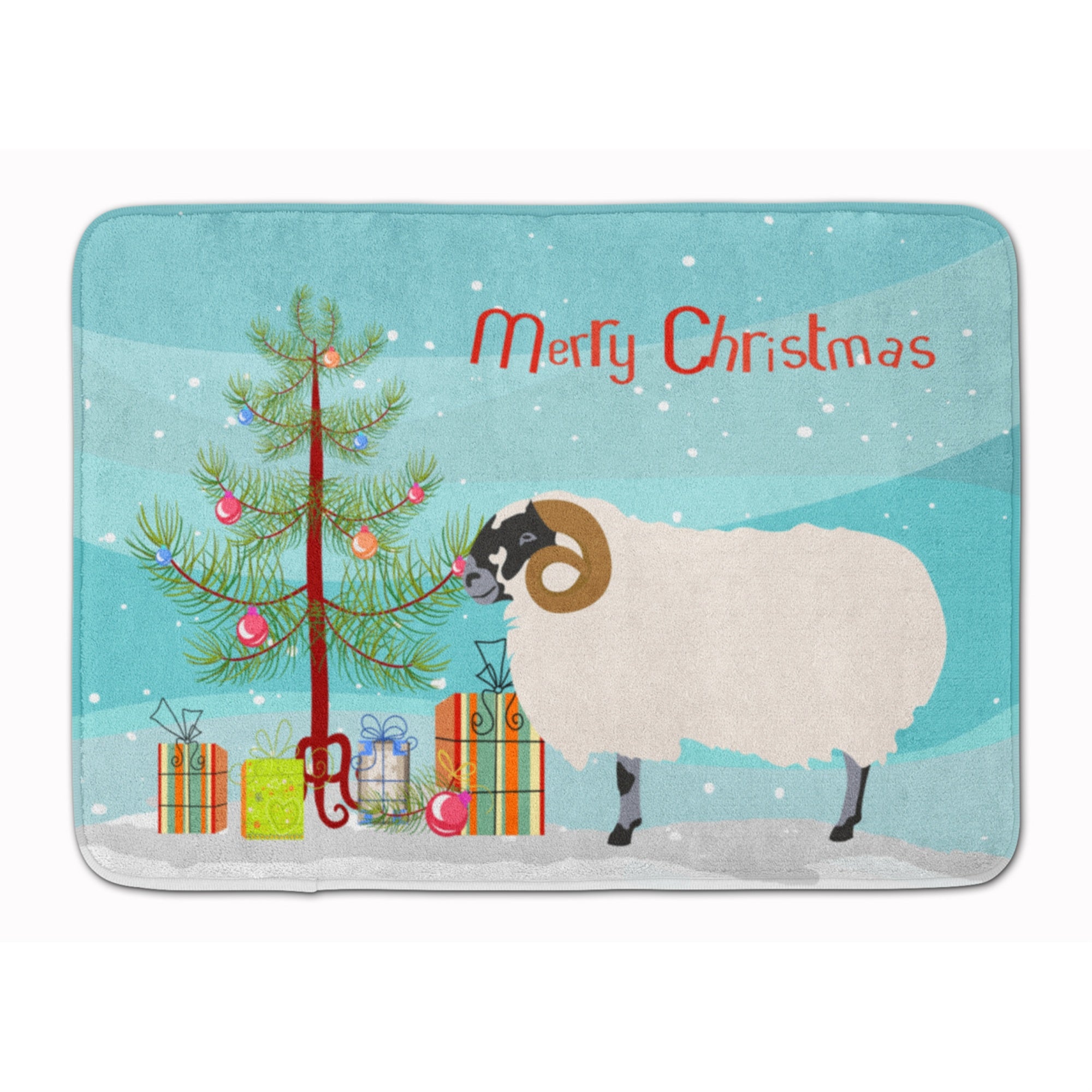'Caroline'S Treasures Scottish Blackface Sheep Christmas Floor Mat, 19'''' X 27'''', Multicolor''
