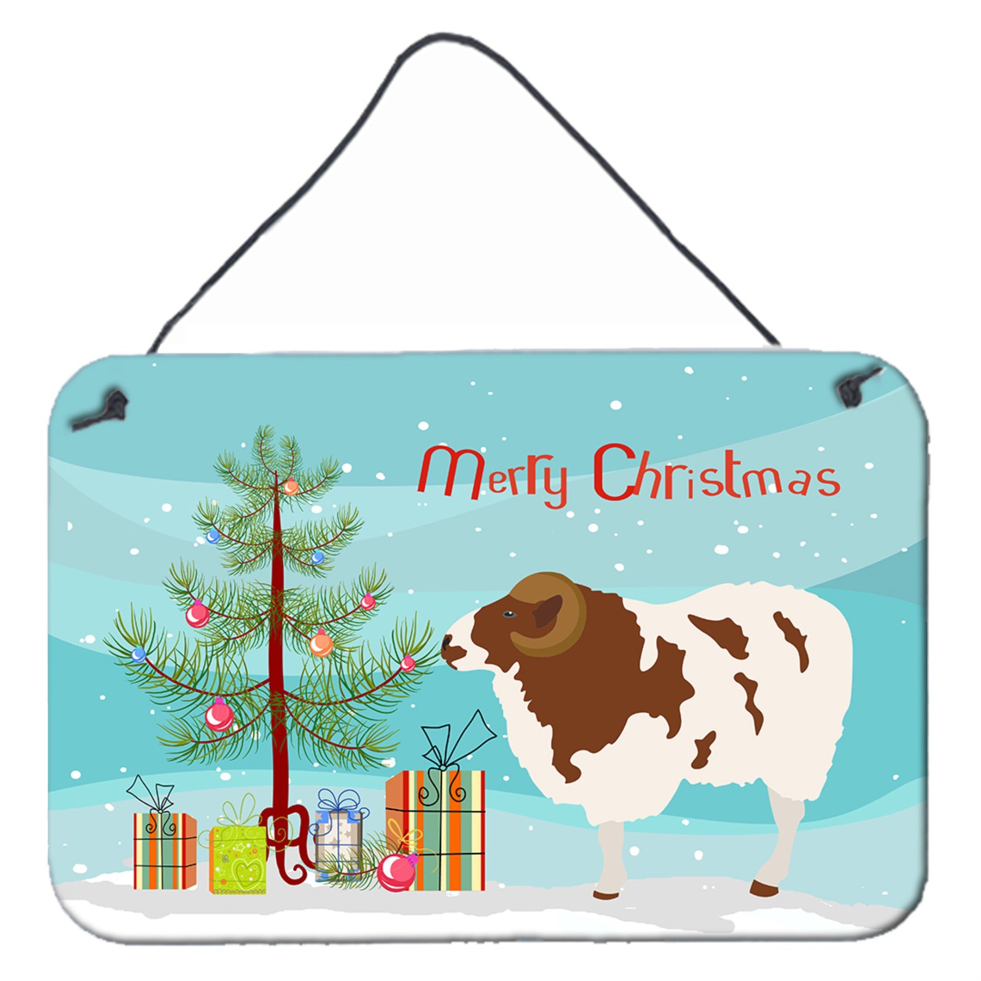 'Caroline'S Treasures Jacob Sheep Christmas Metal Print, 8'''' X 12''''''