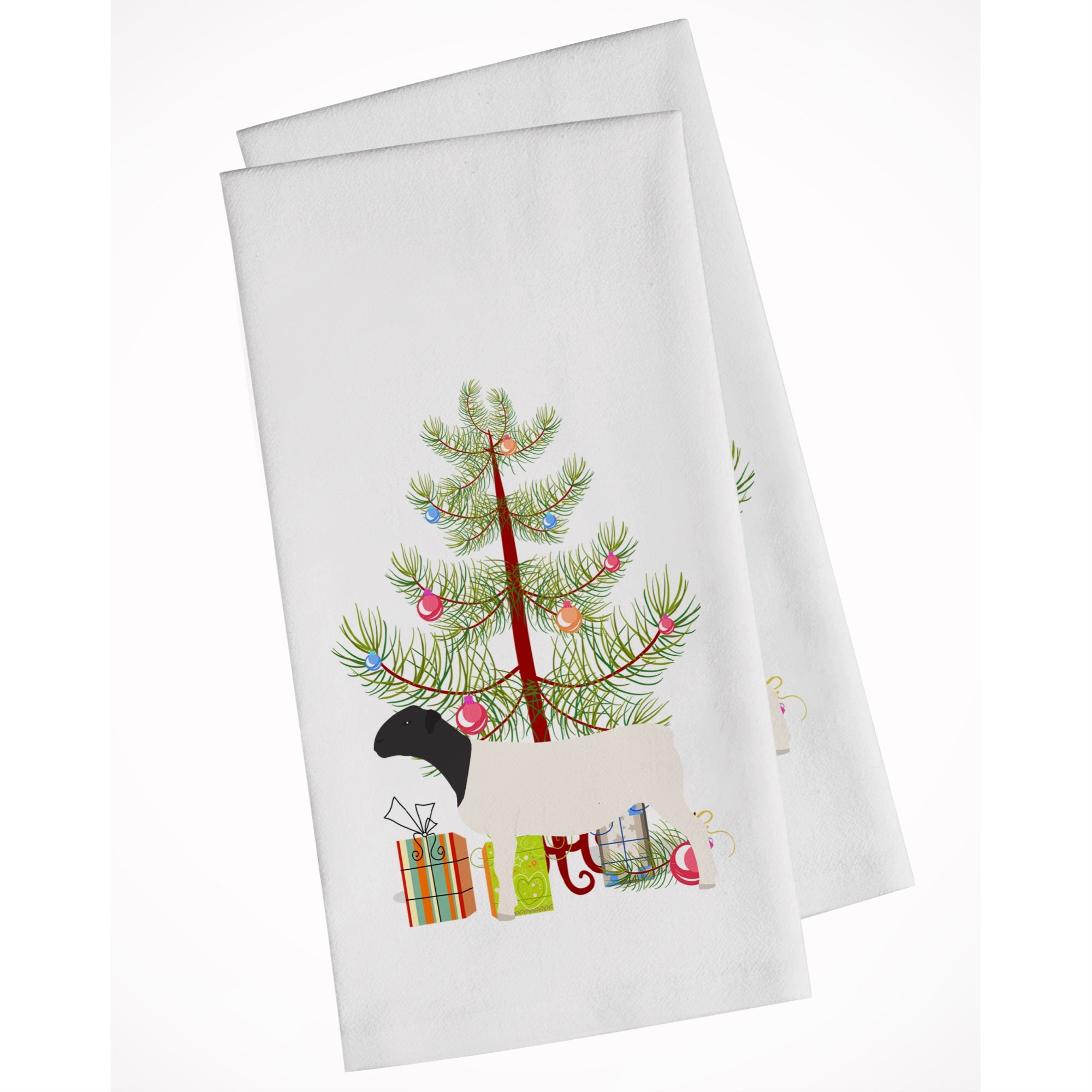 Dorper Sheep Christmas White Kitchen Towel Set Of 2