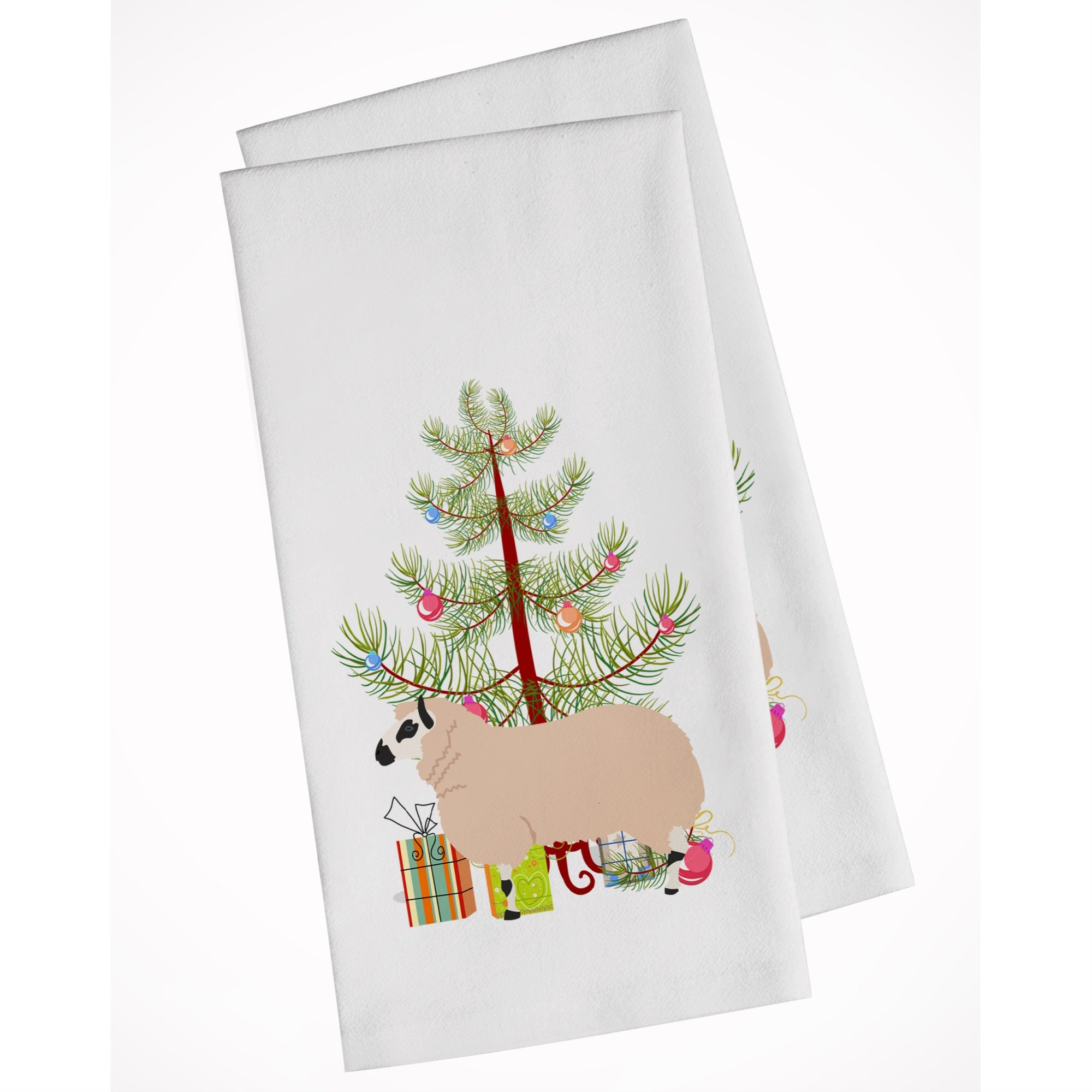 Kerry Hill Sheep Christmas White Kitchen Towel Set Of 2