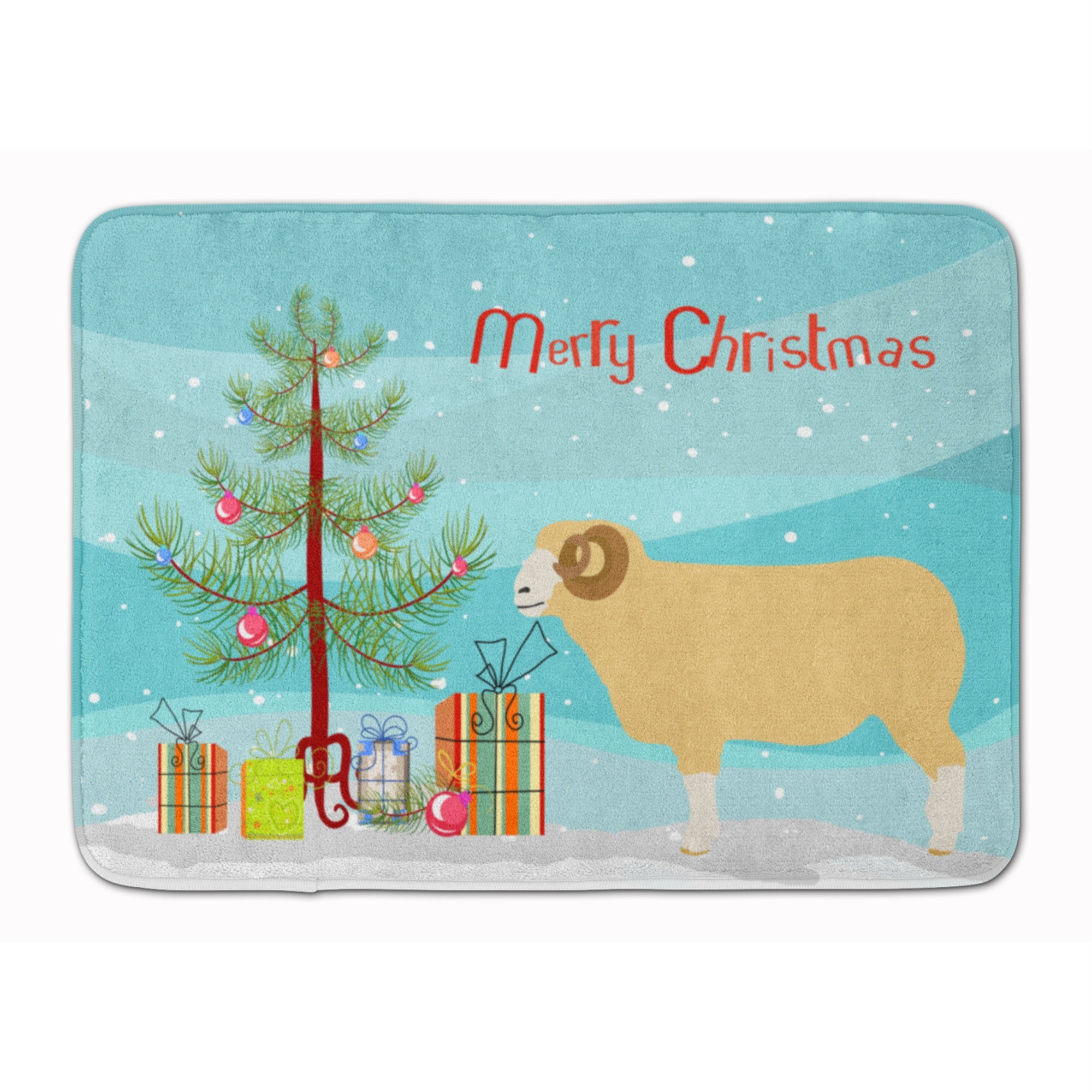 'Caroline'S Treasures Horned Dorset Sheep Christmas Floor Mat, 19'''' X 27'''', Multicolor''