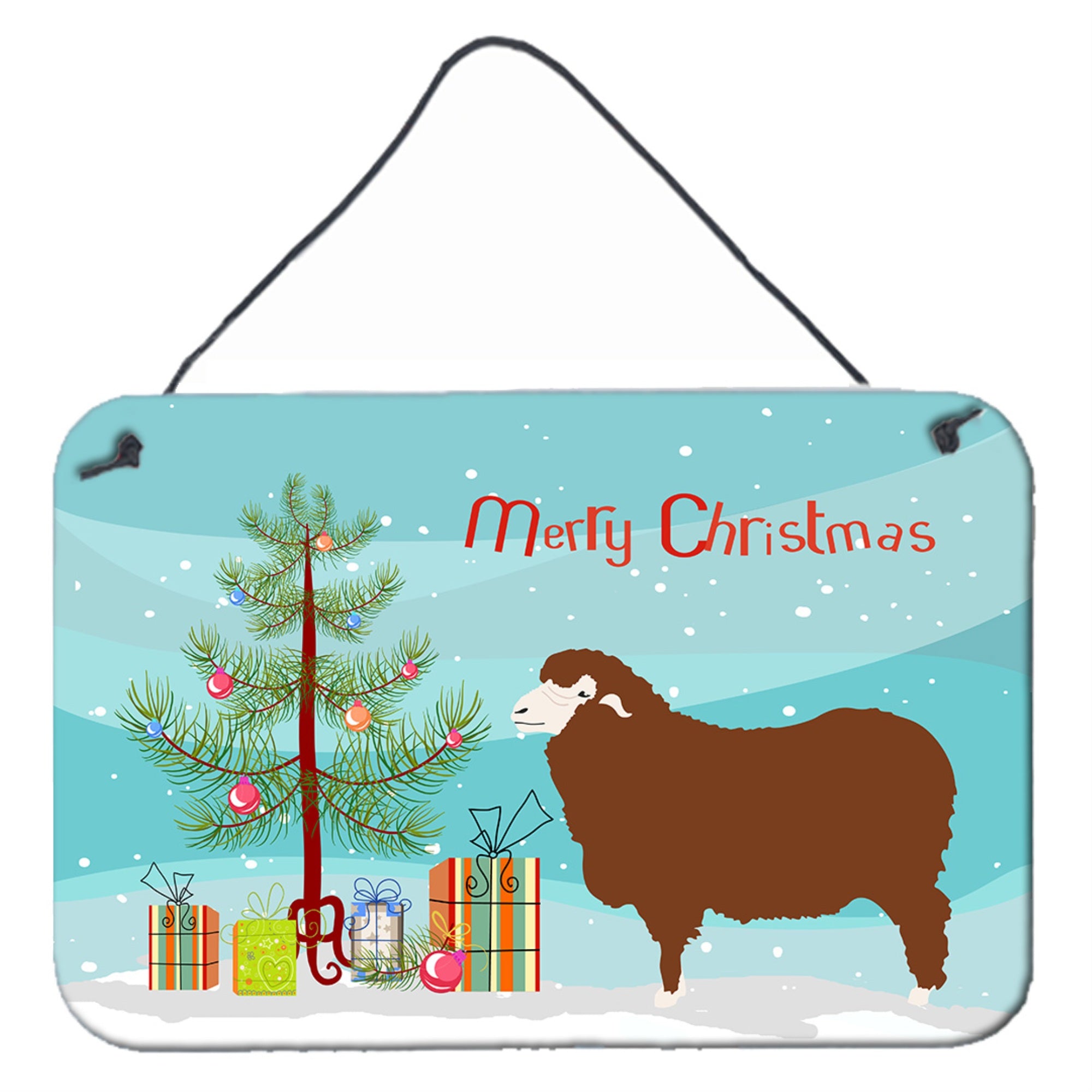 'Caroline'S Treasures Merino Sheep Christmas Metal Print, 8'''' X 12'''', Multicolor''
