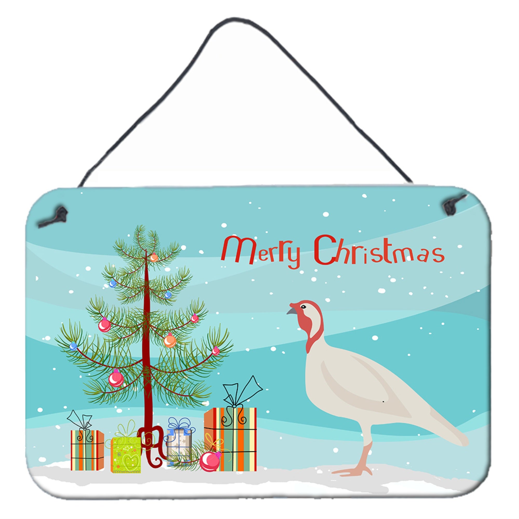 'Caroline'S Treasures Beltsville Small White Turkey Hen Christmas Print, 8'''' X 12'''', Multicolor''