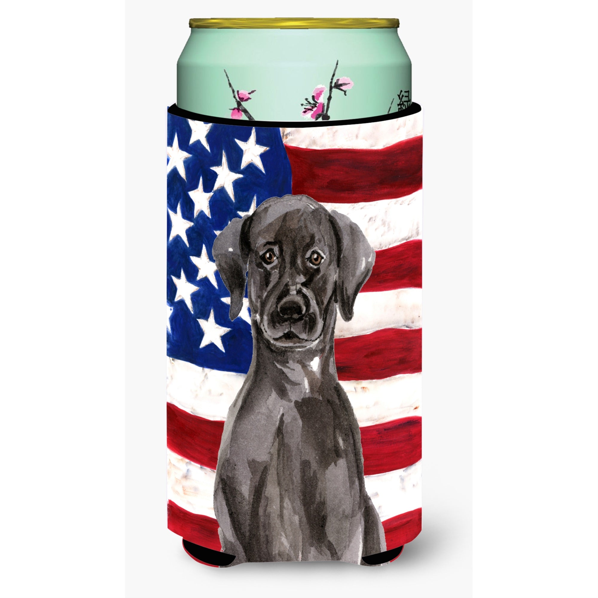 'Caroline'S Treasures Black Labrador Patriotic Decorative Can Hugger, Tall, Multicolor''