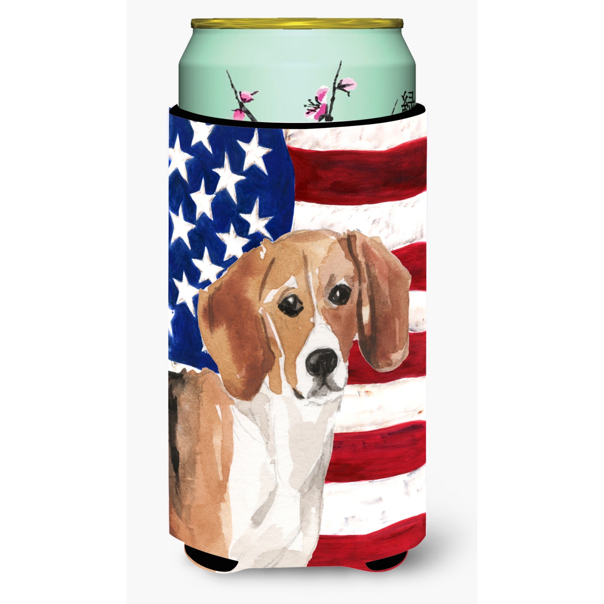 'Caroline'S Treasures Beagle Patriotic Decorative Can Hugger, Tall, Multicolor''