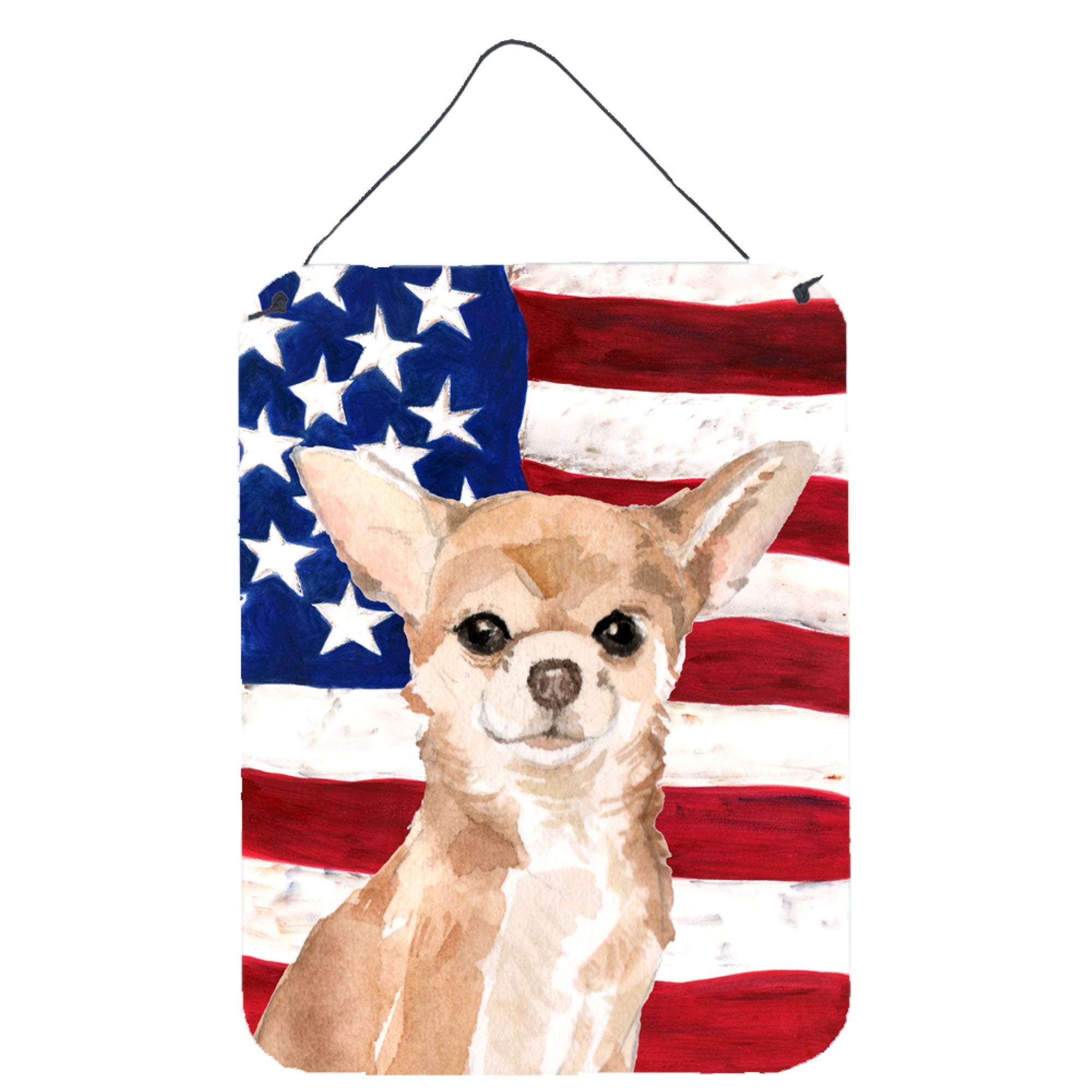 'Caroline'S Treasures Chihuahua Patriotic Metal Print, 16'''' X 12'''', Multicolor''