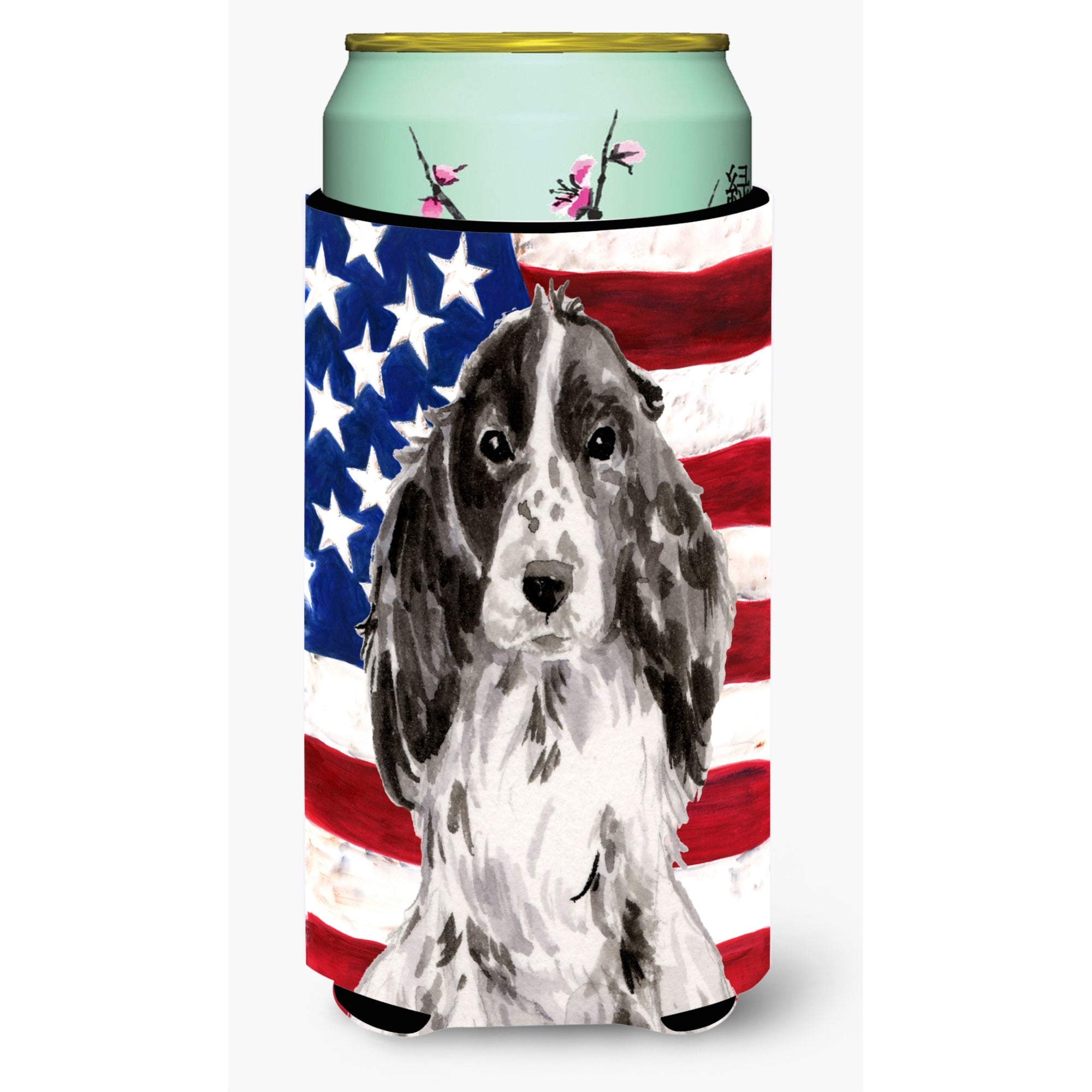 'Caroline'S Treasures Black Parti Patriotic Decorative Can Hugger, Tall, Multicolor''