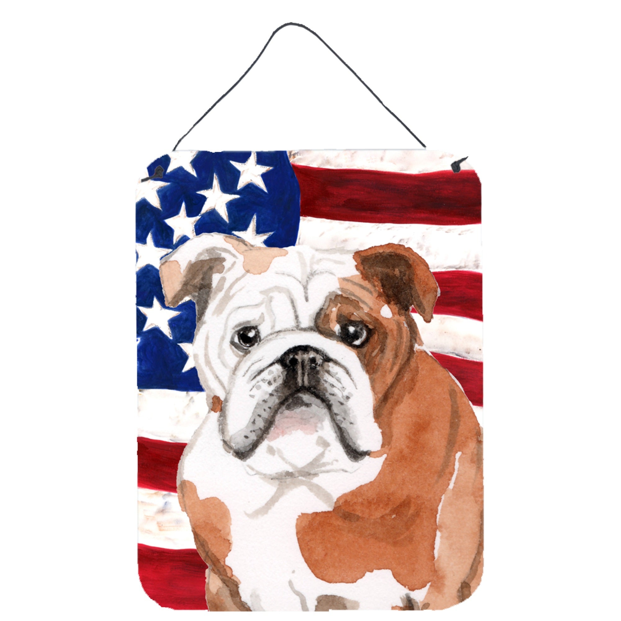 'Caroline'S Treasures English Bulldog Patriotic Metal Print, 16'''' X 12'''', Multicolor''