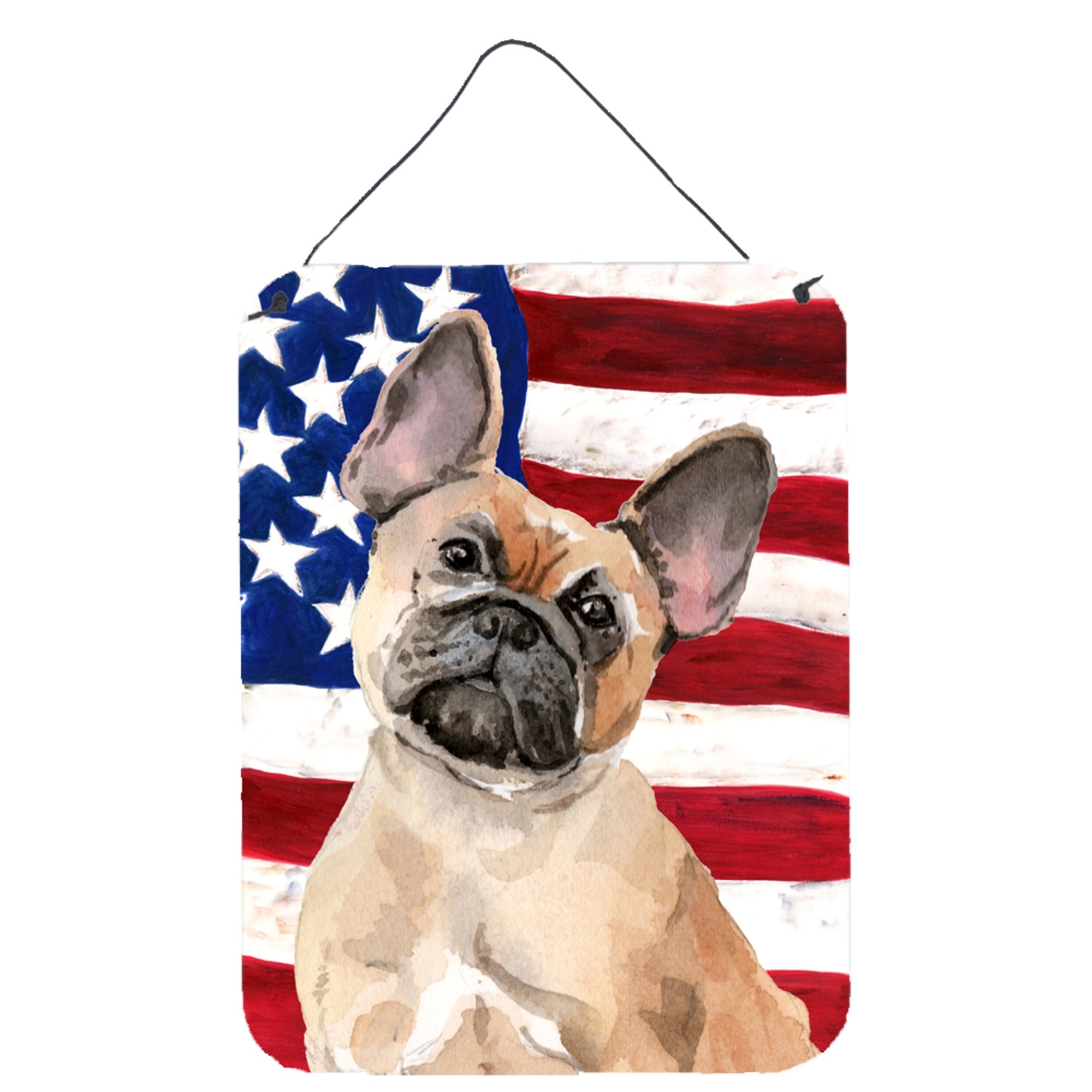 'Caroline'S Treasures Fawn French Bulldog Patriotic Metal Print, 16'''' X 12'''', Multicolor''